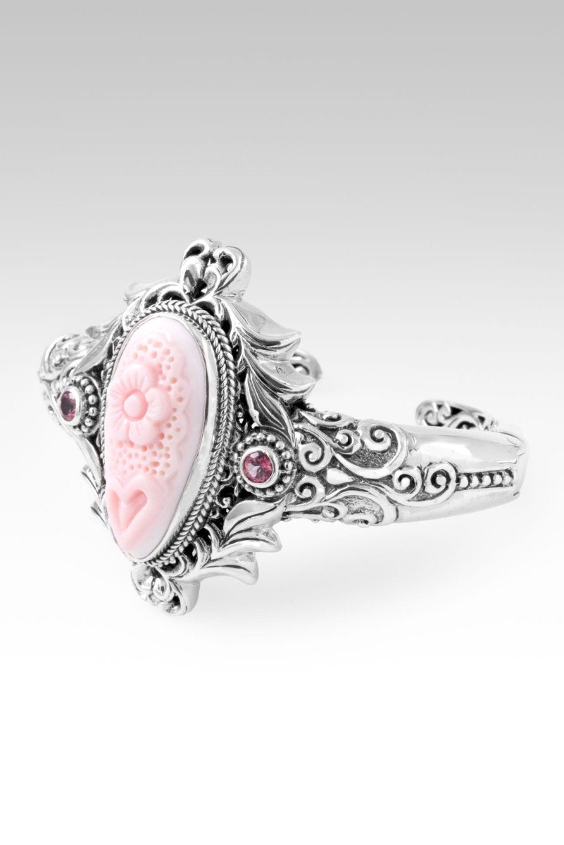 Forever Thankful Cuff™ Bracelet - Pink Conch Shell & Pale Plum™ Mystic Topaz Jewelry - Perfect for Thanksgiving Gifts, Anniversary Presents & Special Occasions