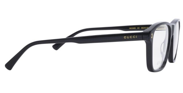 Gucci GG 1045O 001 Black Rectangle Unisex Eyeglasses - Stylish Designer Glasses for Men & Women - Perfect for Everyday Wear, Office & Fashion Outfits