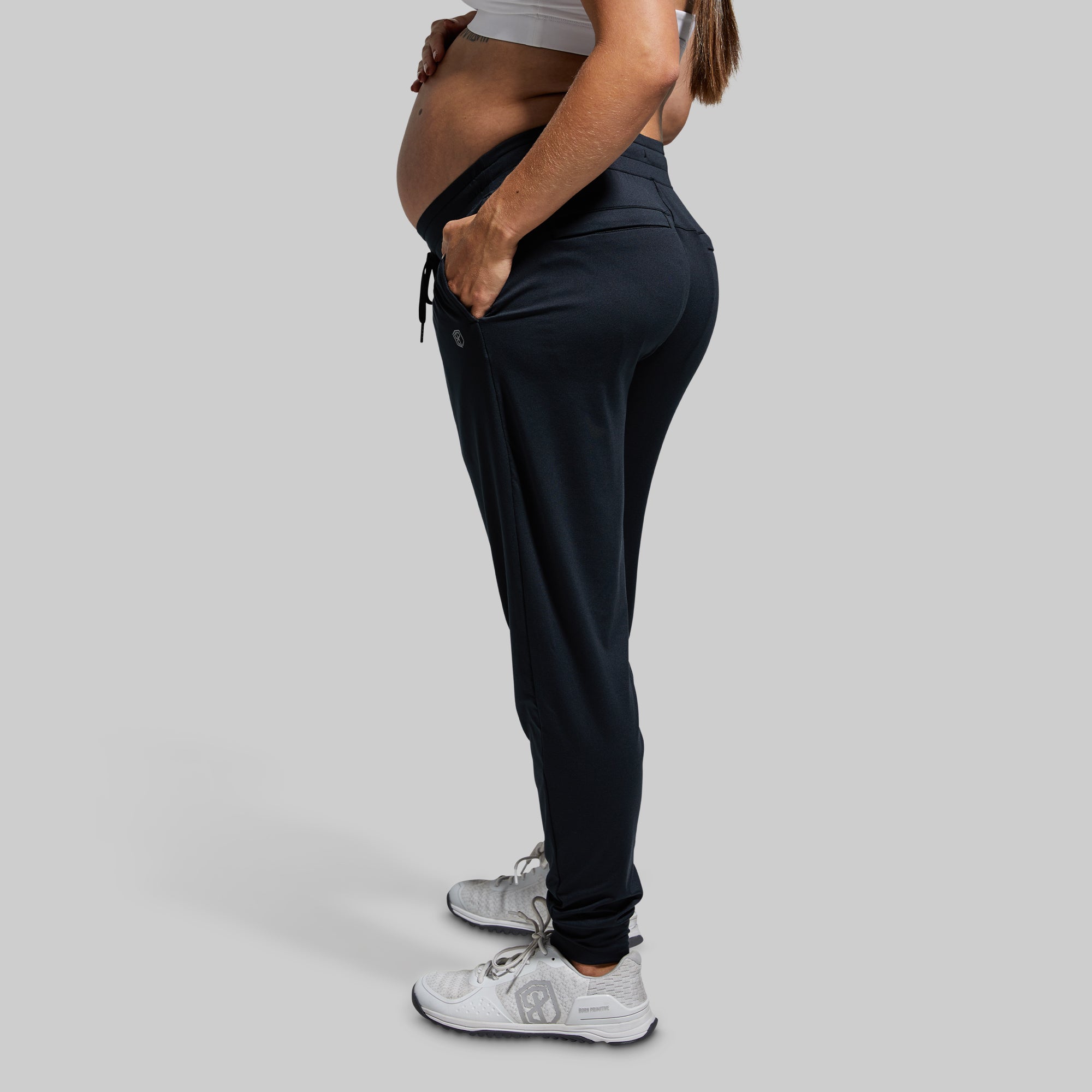 Comfortable Maternity Joggers for Women - Soft Athleisure Lounge Pants (Black) - Perfect for Pregnancy Relaxation, Yoga & Everyday Wear
