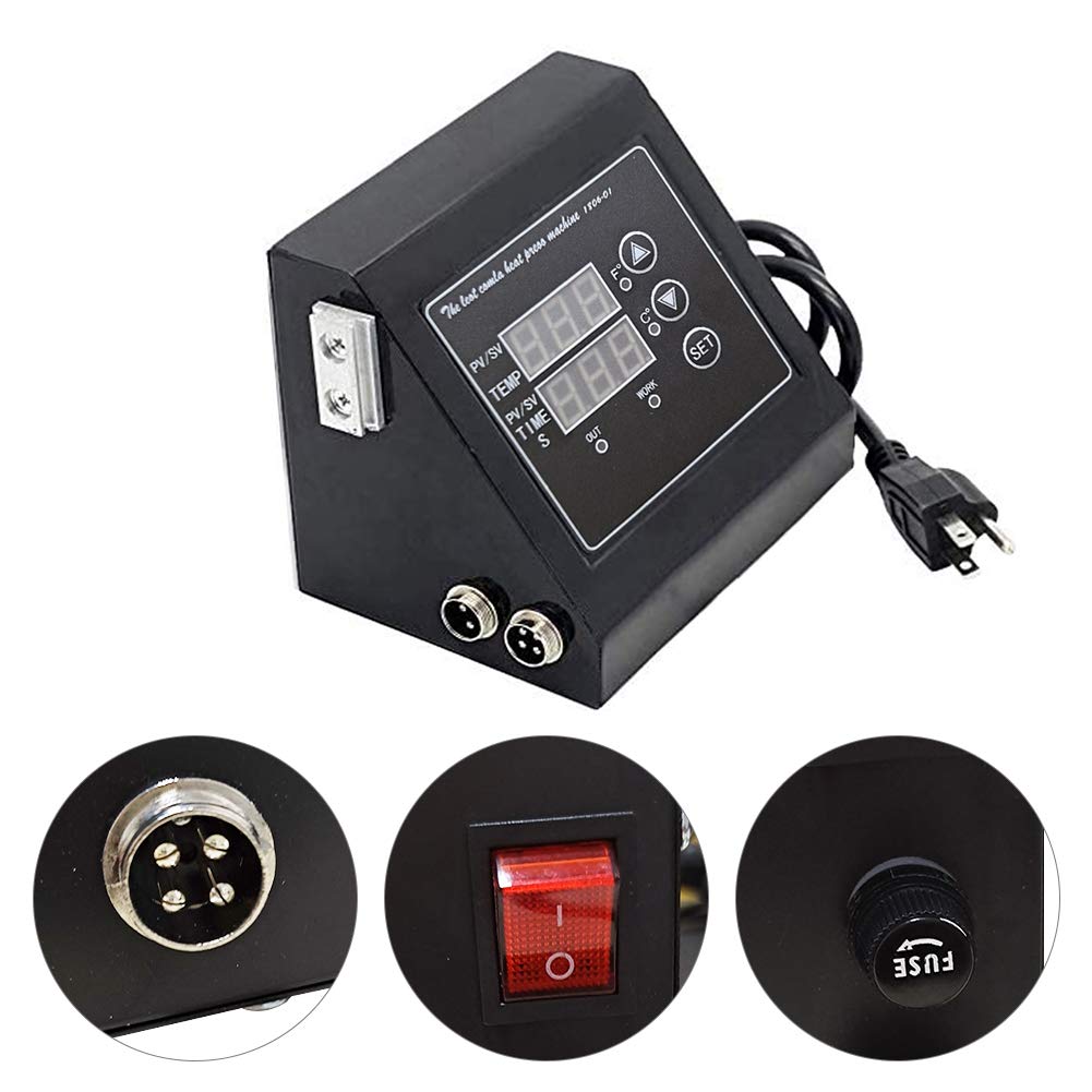 Digital Heat Press Machine with LED Controller & Double Hole - Perfect for T-Shirts, Mugs, Plates, Caps & Cups | Professional DIY Sublimation Printing Equipment for Home & Small Business Use