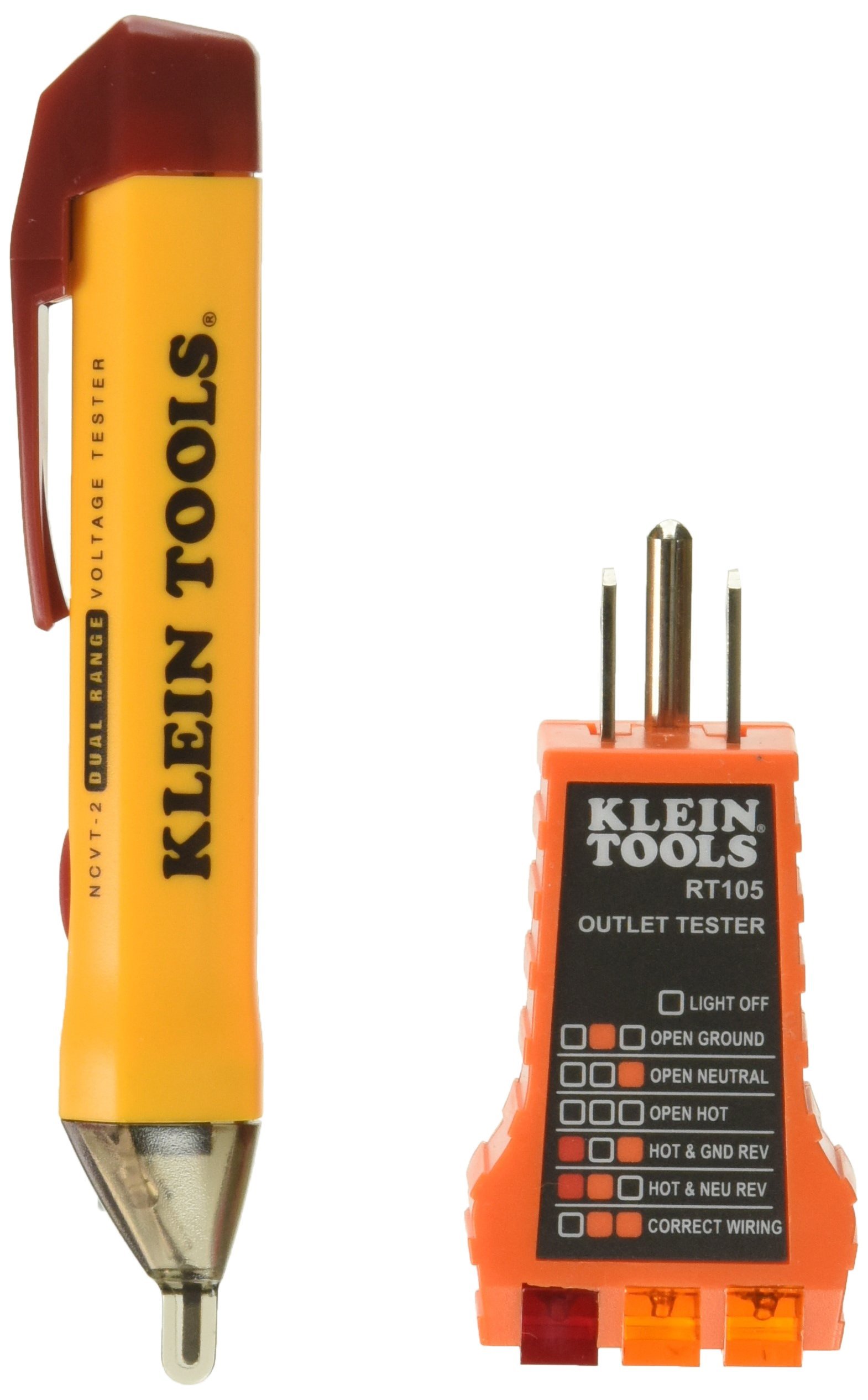 KLEIN TOOLS NCVT2KIT Non-Contact Voltage Tester Kit with GFCI Outlet Tester - Essential Electrical Safety Tool for Home, Office & DIY Projects