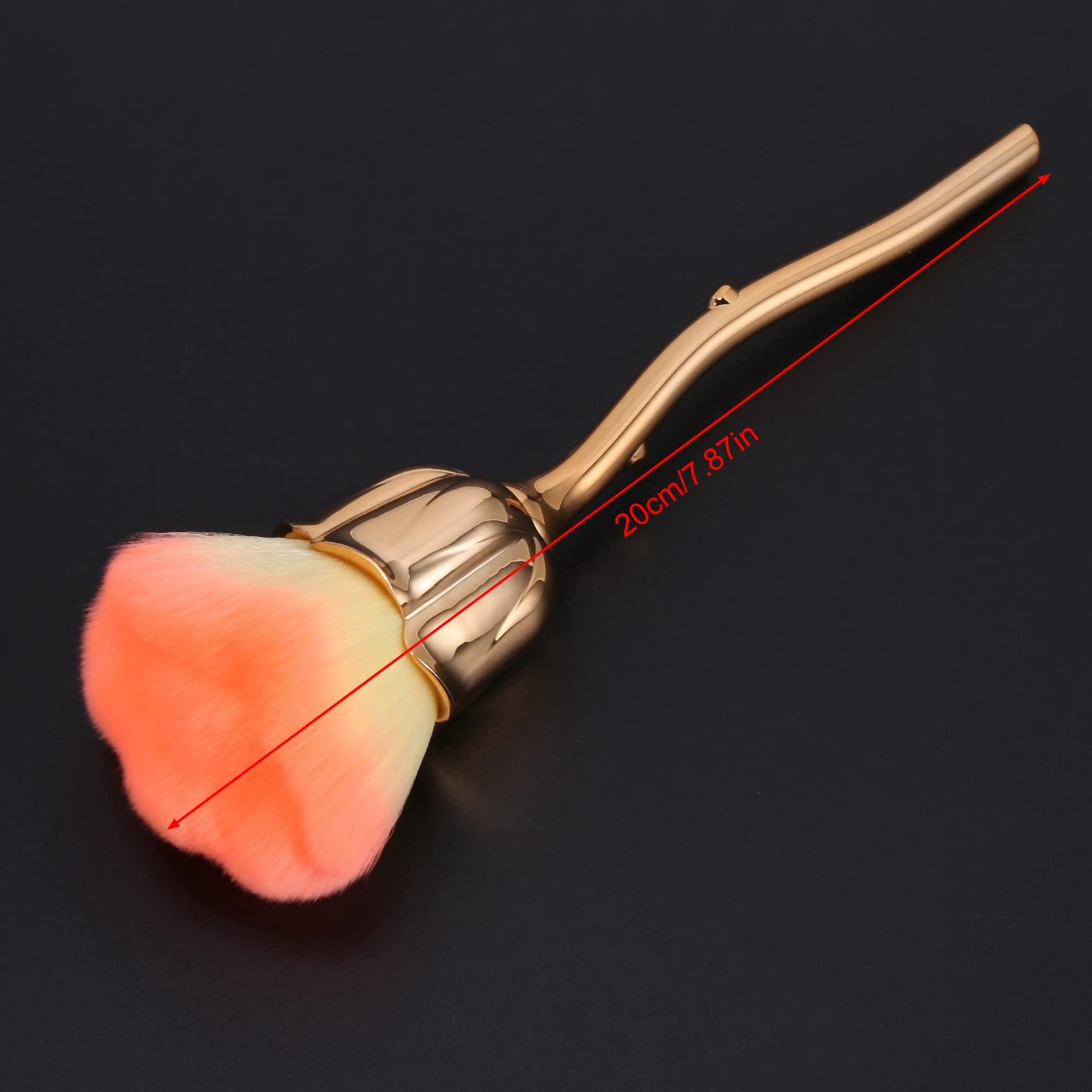Premium Nail Dust Brush - Soft Pink Cleaning Brush for Nail Art, Manicure & Makeup (Gold Handle) | Perfect for Salon, Home & Professional Use