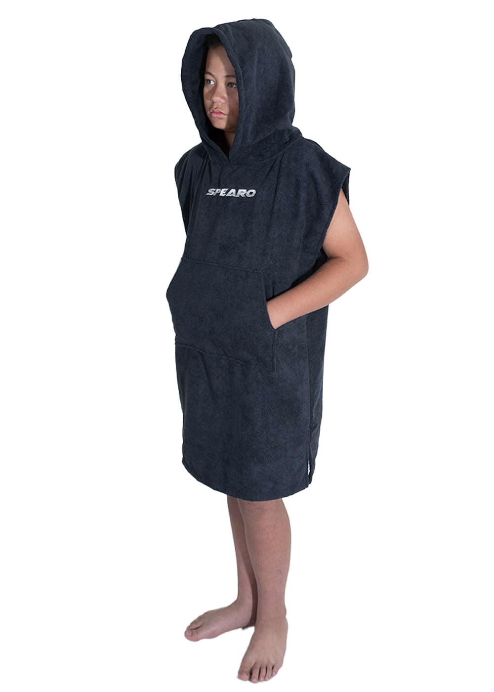 Spearo Hooded Microfiber Poncho Towel for Kids - Quick Dry Swim Cover Up, Beach & Pool Accessories for Boys & Girls - Perfect for Swimming, Surfing, and Outdoor Activities