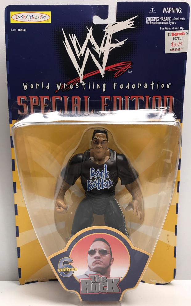 1999 WWF Jakks Pacific The Rock Exclusive Action Figure - Series 6 Special Edition Collectible - Perfect for Wrestling Fans & Toy Collectors (Great Gift for Birthday, Christmas & Display)