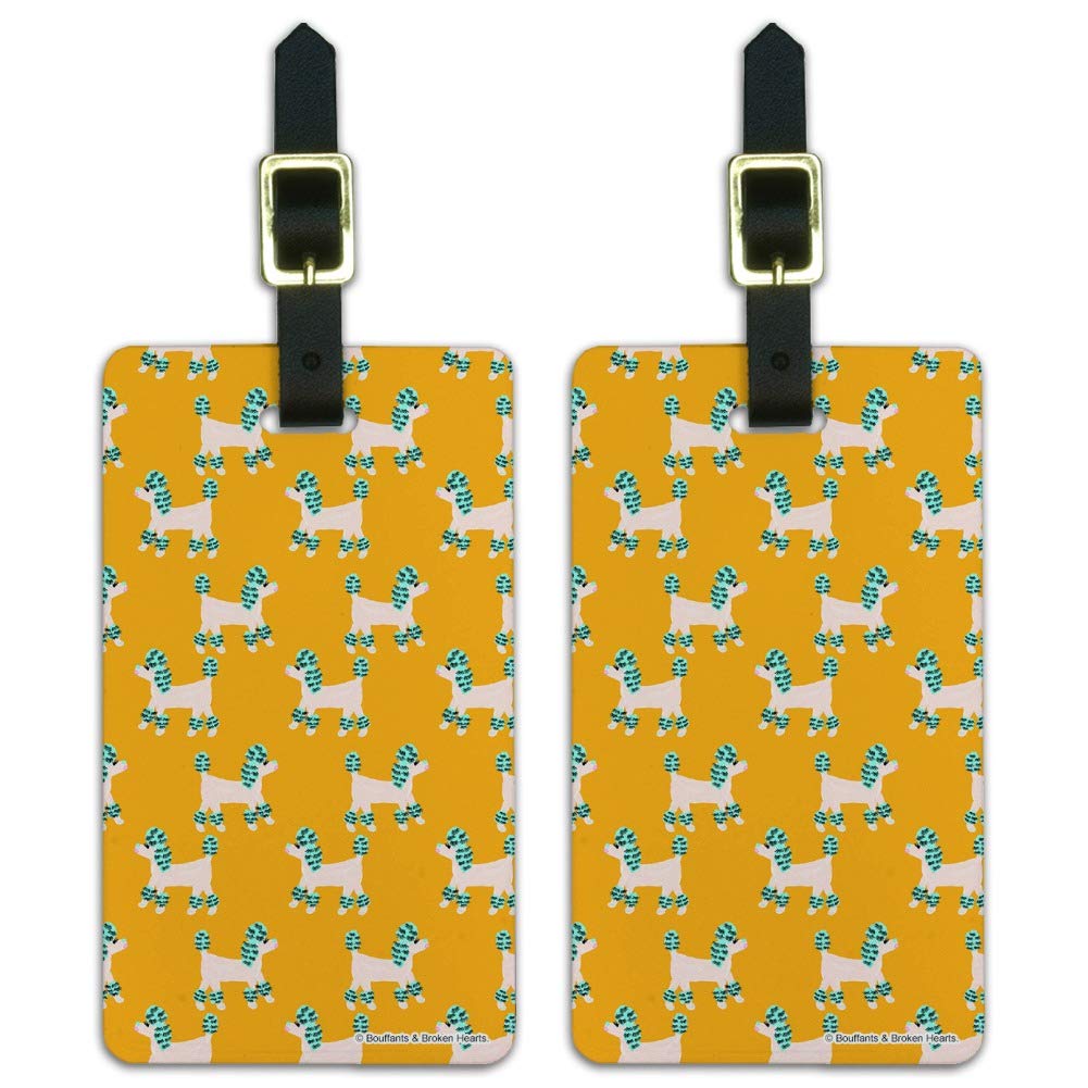Lash Poodles Luggage ID Tags - Set of 2 Personalized Suitcase Tags for Carry-On Bags | Perfect for Travel Identification & Lost Baggage Prevention