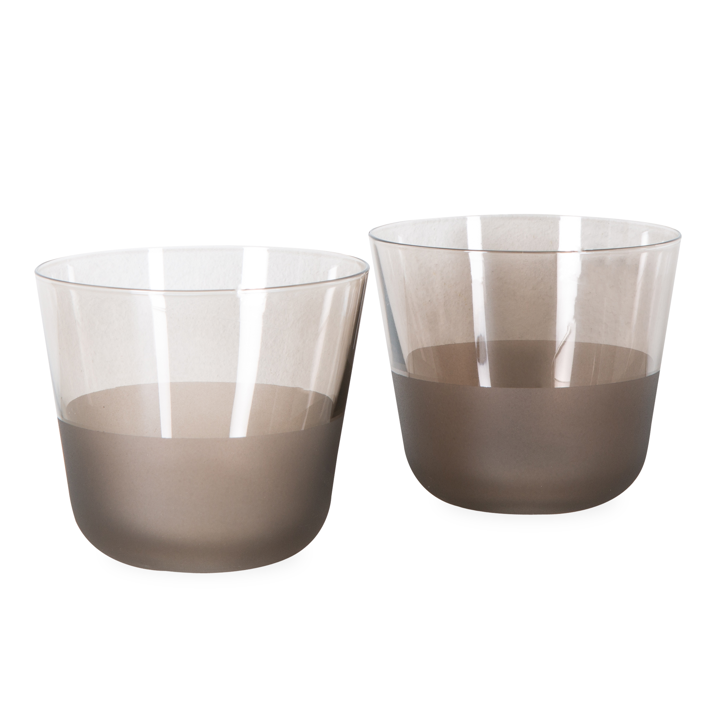 Premium Arc Contrast Tumbler Glass Set - 16oz Double-Wall Insulated Drinking Glasses for Hot & Cold Beverages - Perfect for Coffee, Tea, Cocktails, and Home Bar Use