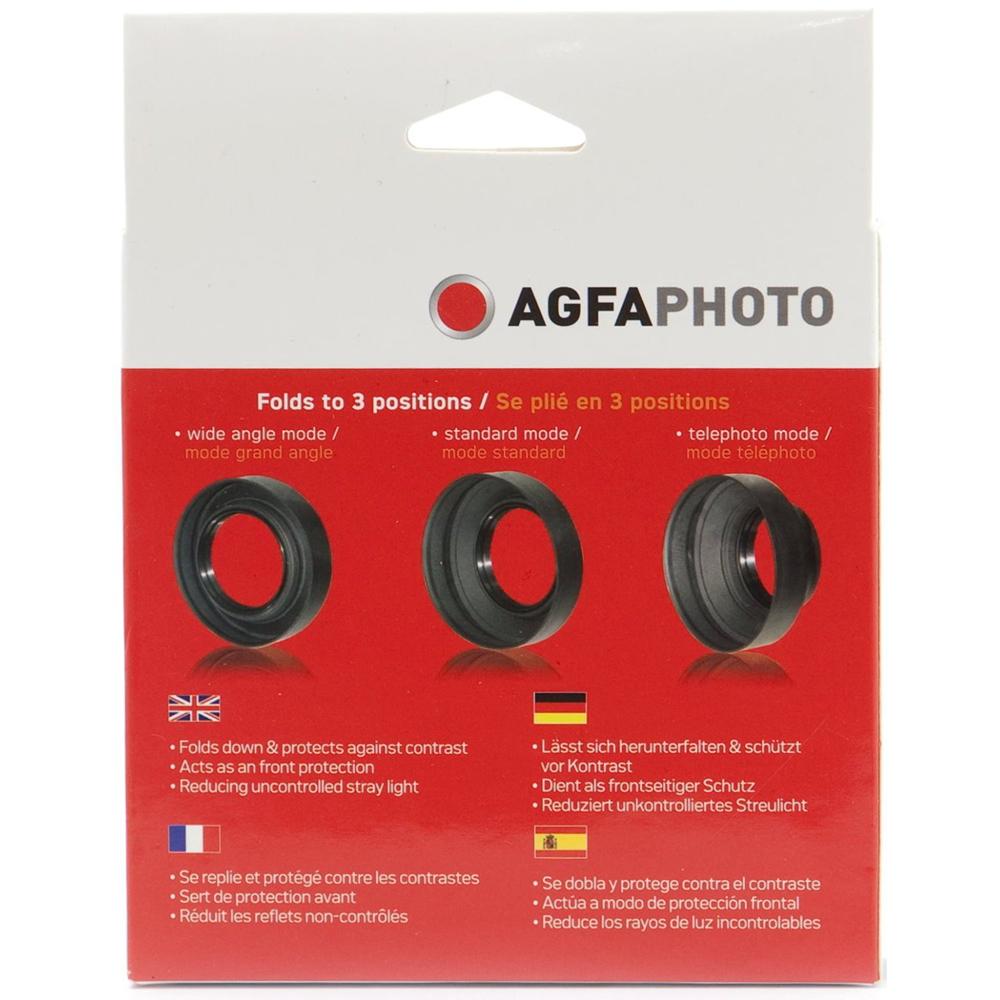 Agfa 72mm Heavy Duty Rubber Lens Hood APSLH72 - Durable Camera Lens Shade for DSLR & Mirrorless Cameras - Perfect for Outdoor Photography, Travel & Low Light Shooting