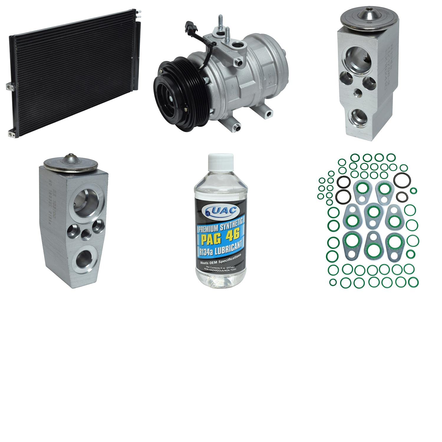 HVAC A/C Compressor and Condenser Replacement Kit - Universal Fit for Car & Truck AC Systems - Perfect for DIY Auto Repair & Maintenance