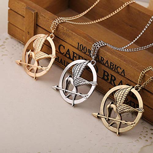 Peace River Designs The Hunger Games Inspired Mockingjay Necklace in Silver - Perfect for Cosplay, Gift Giving, and Everyday Wear