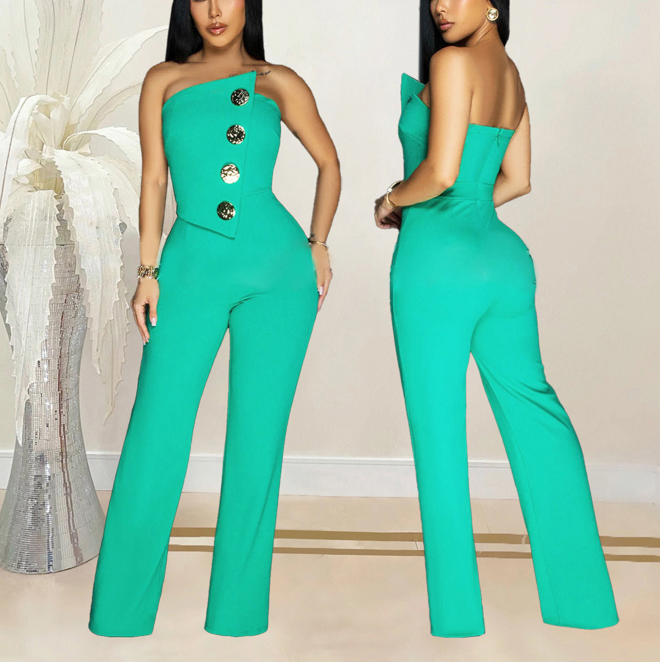 Women's Sleeveless Jumpsuit Romper - Summer Casual Outfit for Beach, Party & Vacation | Fashion One-Piece Jumpsuit for Women