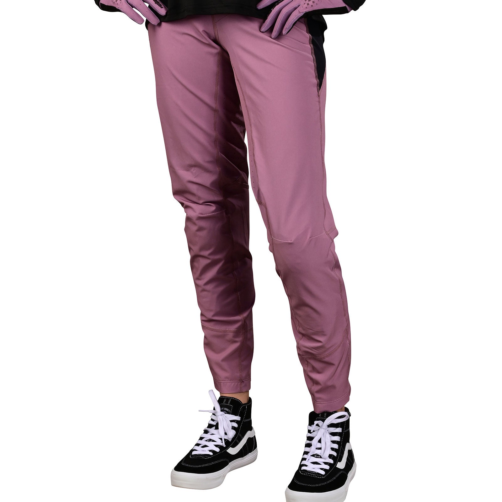 Luxury Women's Solid Rosewood Pants - High Waisted Comfortable Trousers for Work, Office & Casual Wear