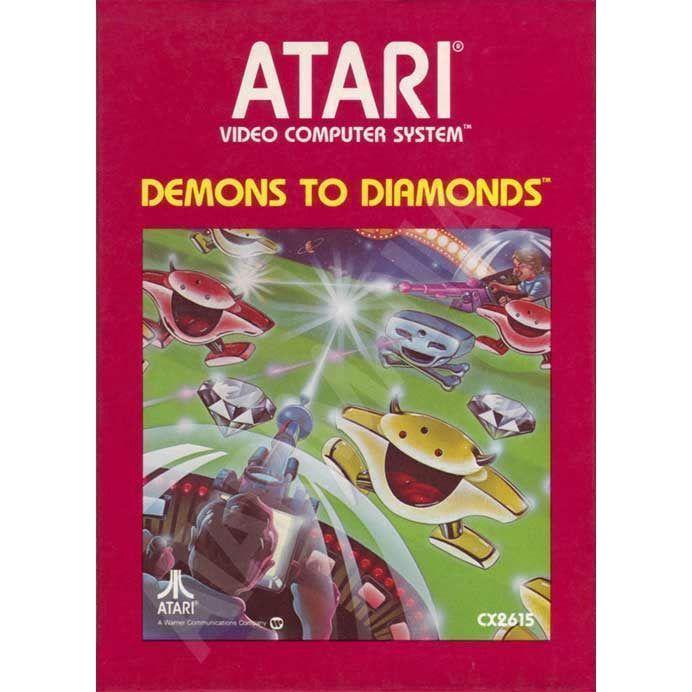 Atari 2600 Demons to Diamonds Retro Video Game Cartridge - Classic 80s Gaming Console Accessory for Collectors & Vintage Gaming Enthusiasts - Perfect for Nostalgic Game Nights & Retro Gaming Events