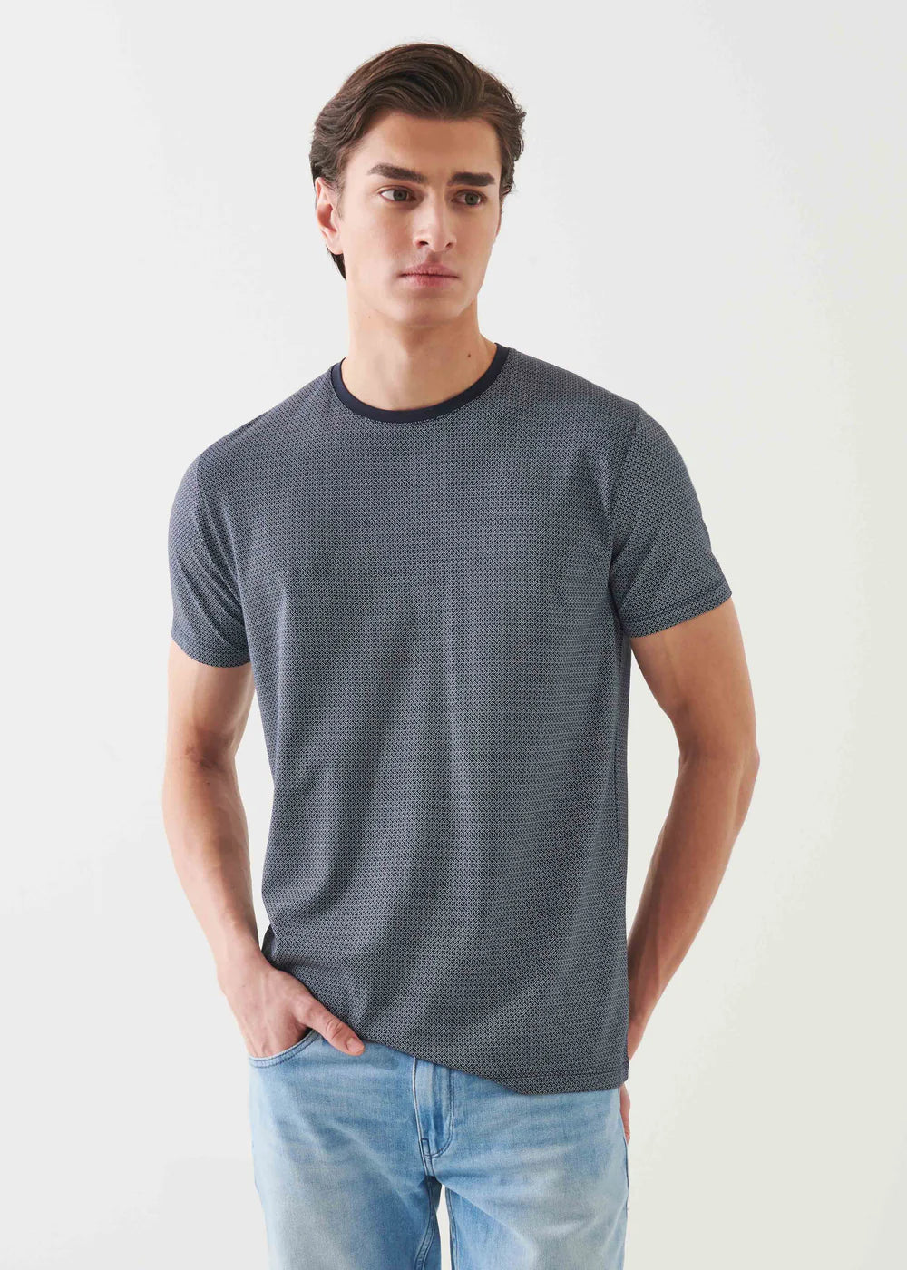 Stylish GEO Rectangle All Over Print Crew Neck T-Shirt for Men & Women - Trendy Graphic Tee for Casual Wear, Street Style & Everyday Outfits