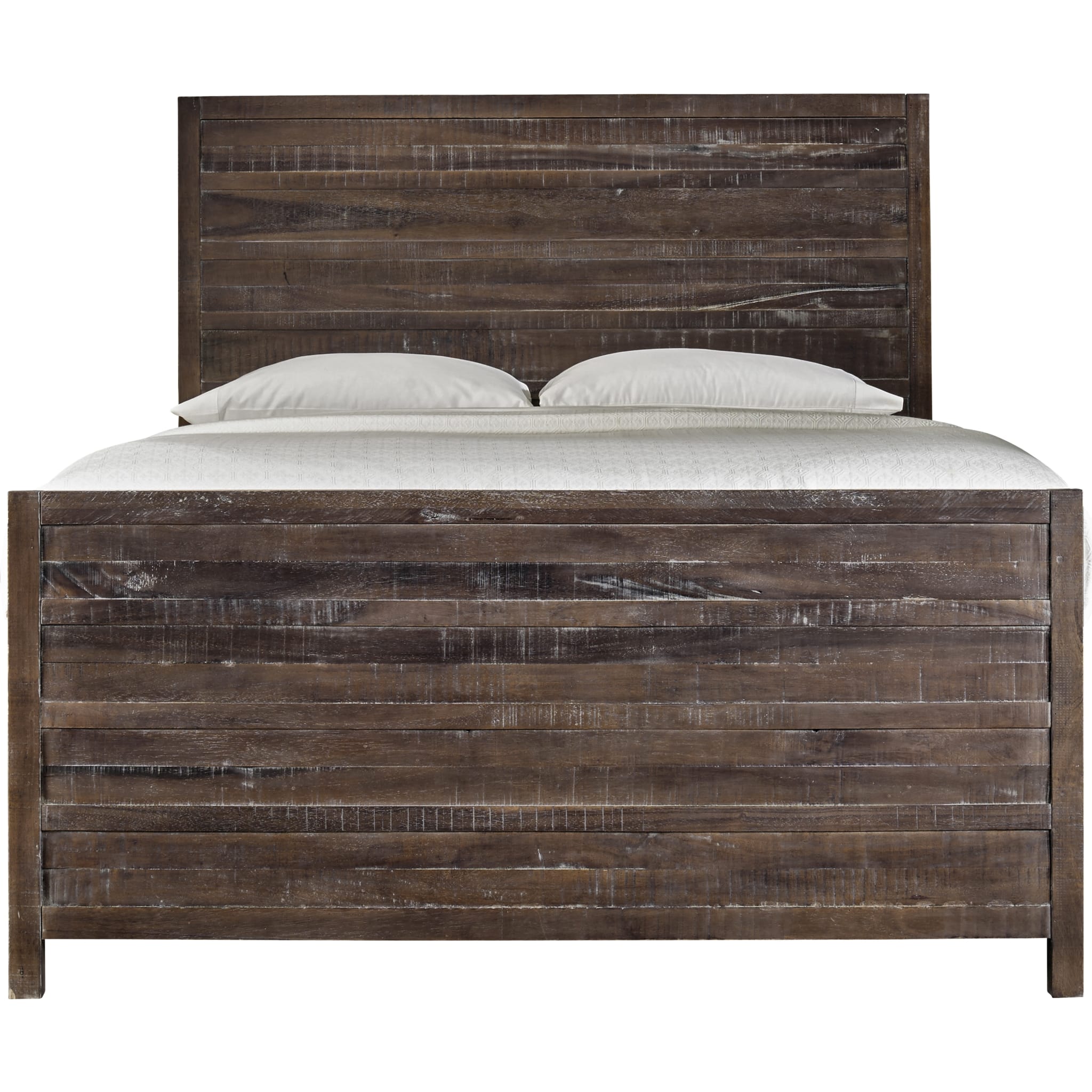 Townsend Solid Wood Panel Bed in Java Finish - Queen Size, Dark Brown Wooden Bed Frame for Bedroom, Durable & Stylish Home Furniture for Master Bedroom or Guest Room