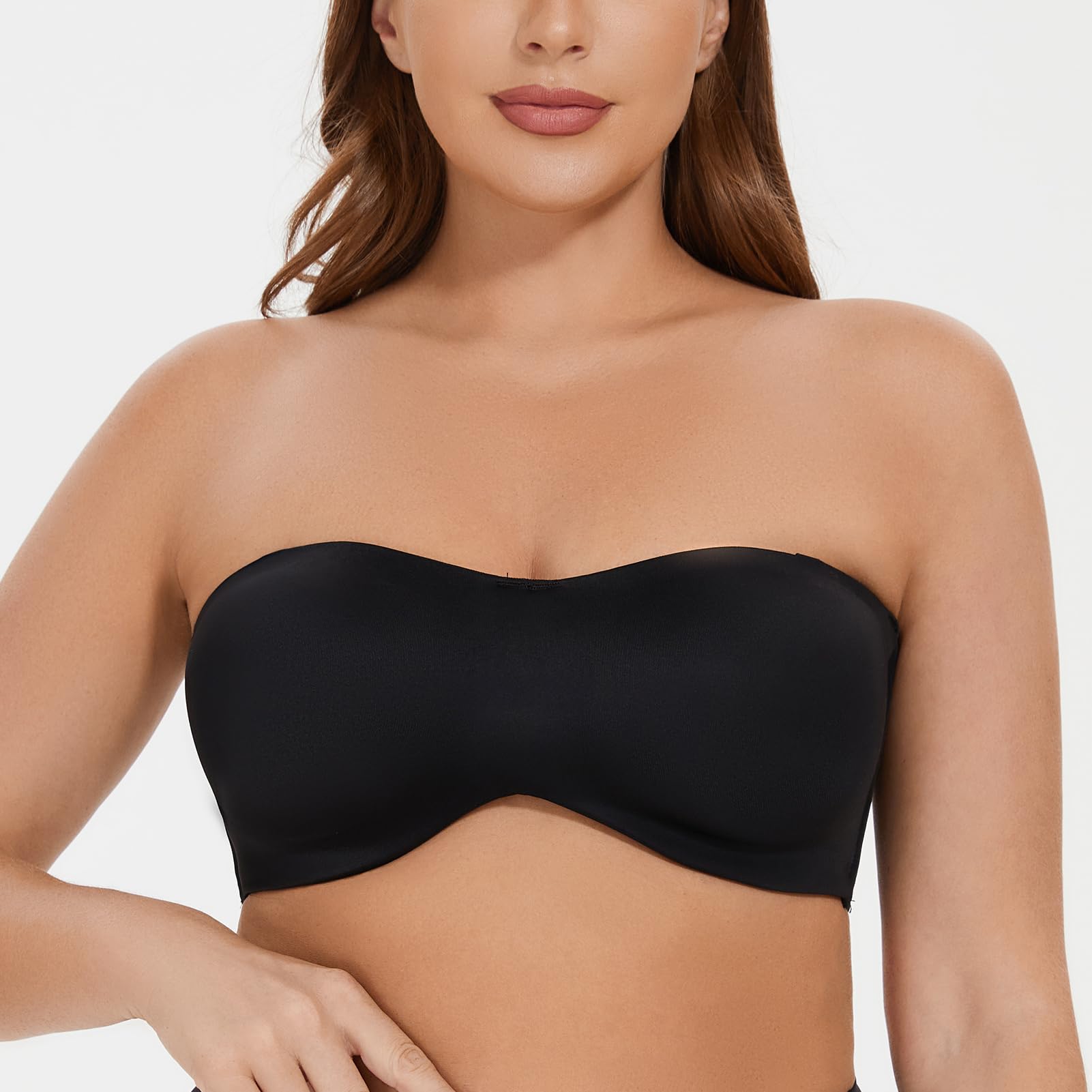 Best Minimizer Strapless Bras for Large Breasts - Women's Underwire Bandeau Bra for Comfort & Support | Perfect for Weddings, Evening Wear & Special Occasions