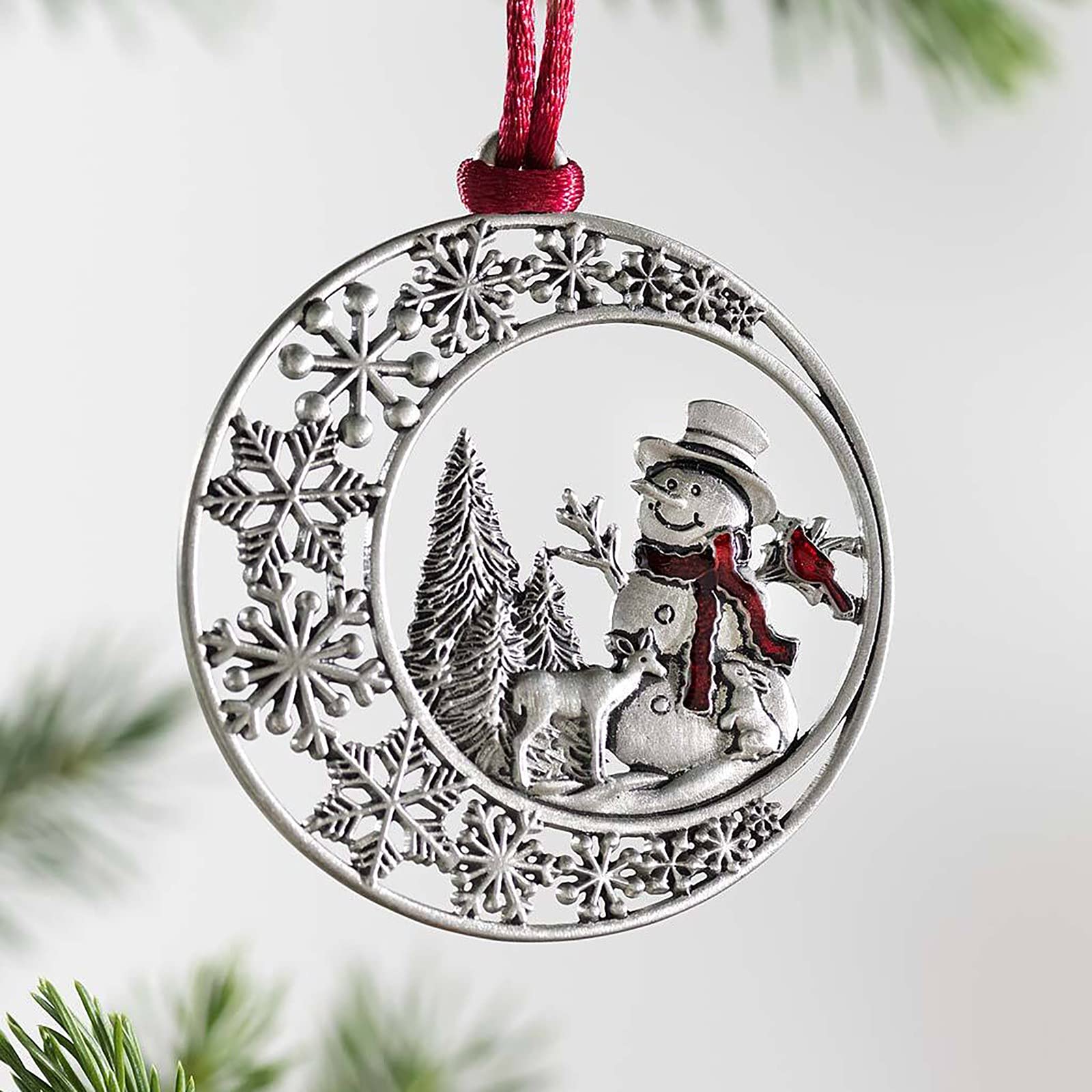 2021 Pure Tin Christmas Tree Ornaments - Metal Holiday Pendant Decor for Xmas Tree - Fast 7-15 Day Delivery - Perfect for Holiday Parties, Home Decor & Gift Giving