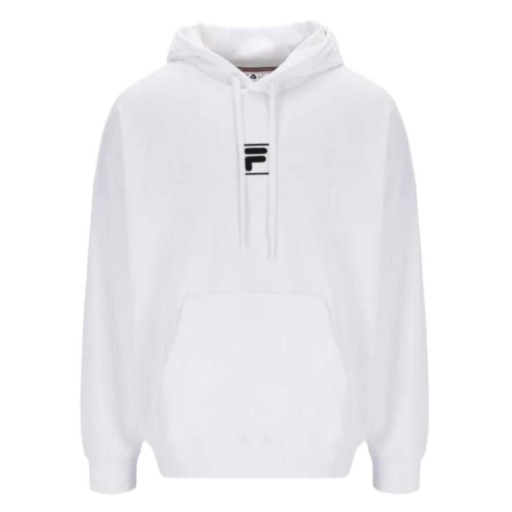 Fila Unisex Crest Country Club Hoodie - Soft Cotton Pullover Sweatshirt for Men & Women (White) | Casual Wear, Gym, Lounge, Street Style