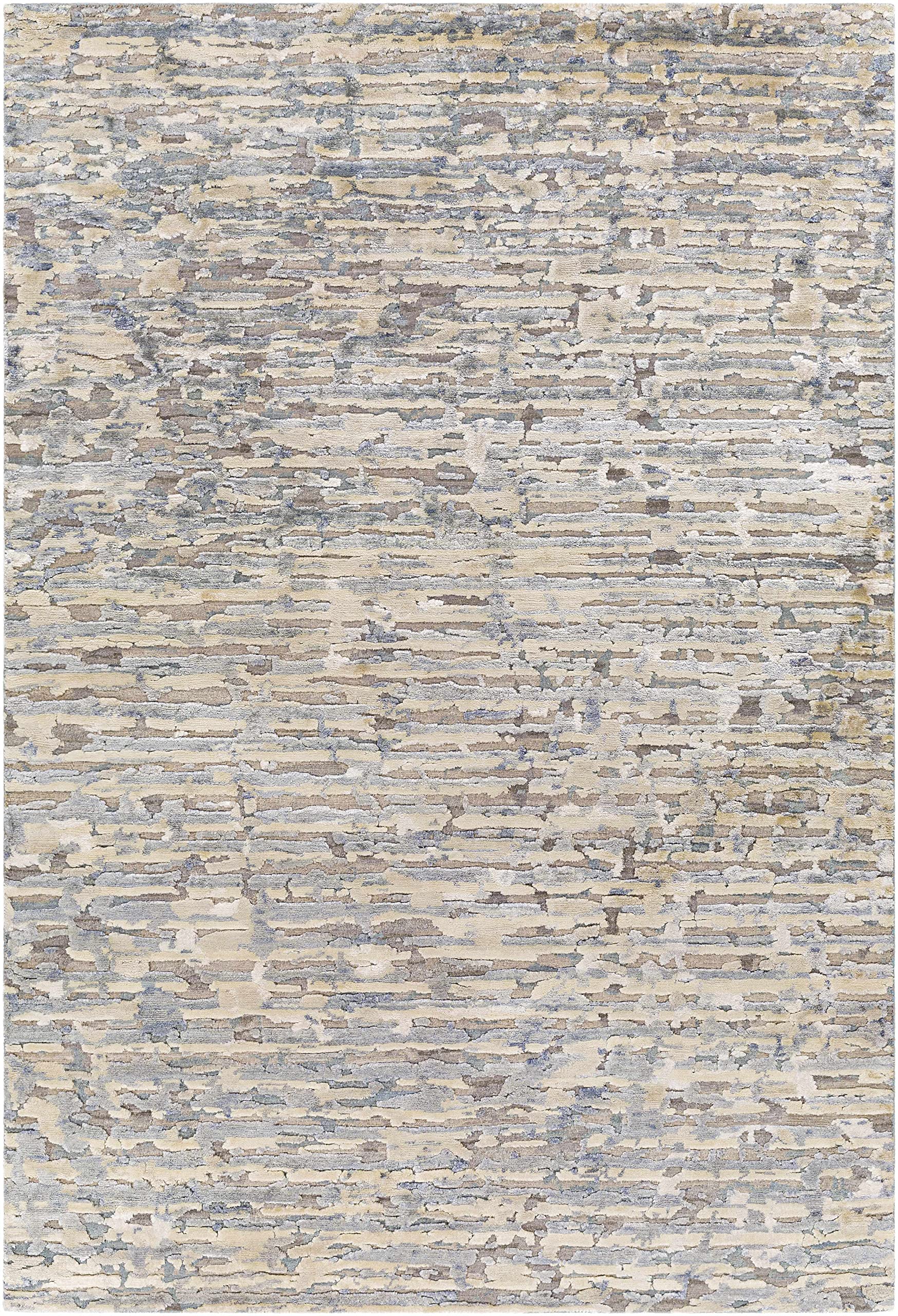 Hauteloom Lowdham Modern Area Rug for Living Room & Bedroom - Contemporary Design in Black, Medium Gray, Taupe - 2' x 3' - Soft & Durable for Home Decor, Office Spaces