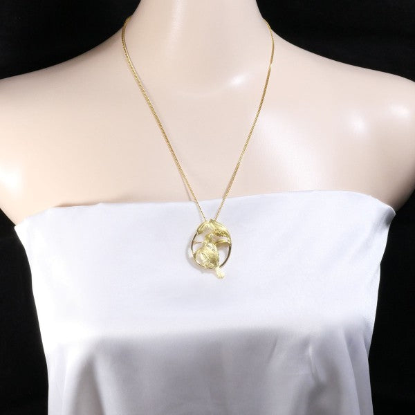 18K Yellow Gold 2-Way Convertible Necklace & Brooch with Diamonds - Elegant Jewelry for Weddings, Parties & Special Occasions