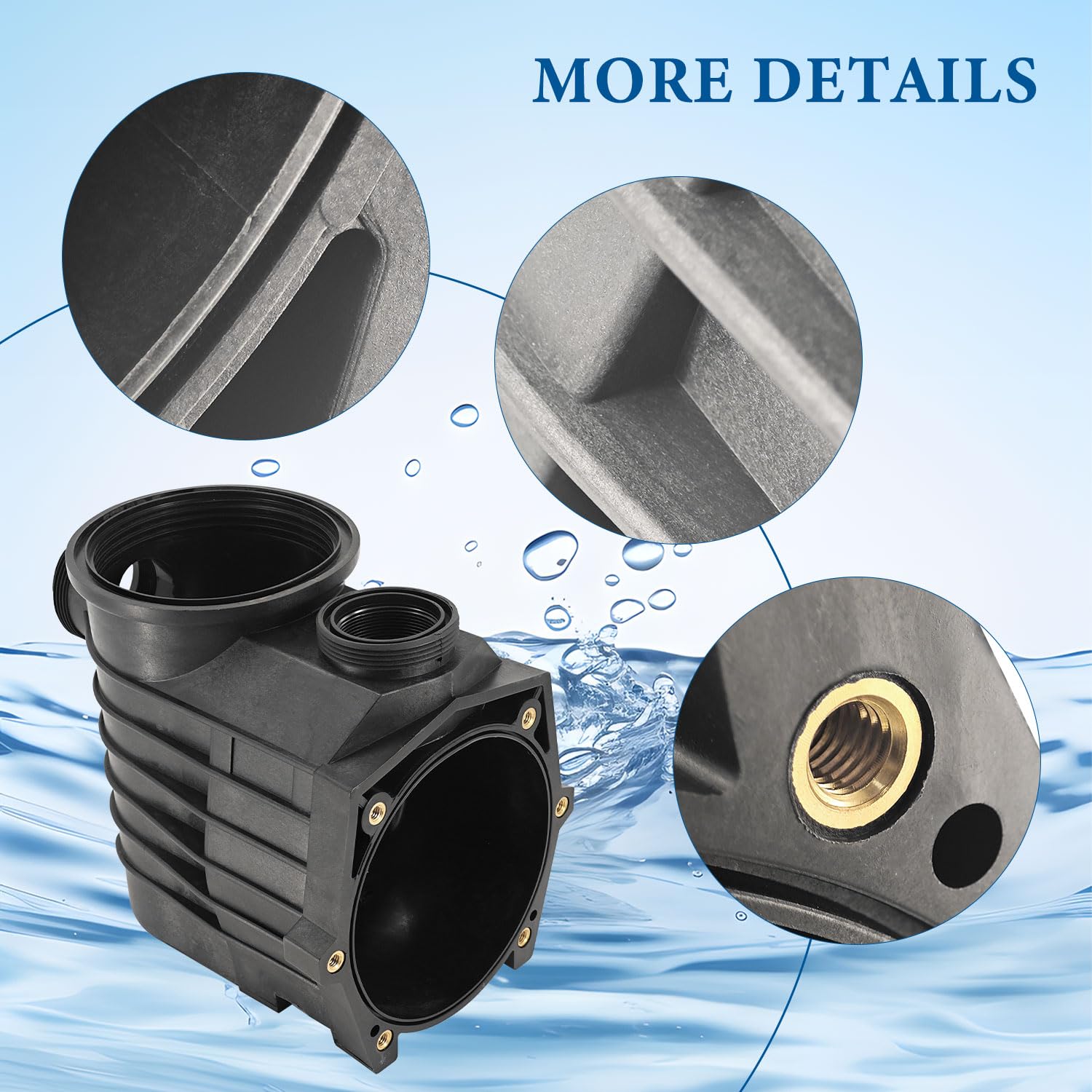 SPX3120AAZ Pump Housing and Strainer - 2 Inch Threaded Style with Drain Plugs for Hayward Super II Pump | Replacement Pool Pump Strainer Housing for In-Ground Pools | Compatible with Above Ground Pools, Spas, and Water Filtration Systems