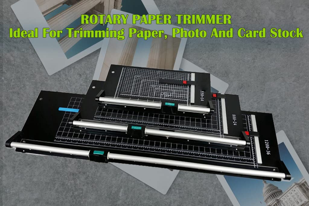 48 Inch Precision Rotary Paper Trimmer - Professional Photo Paper Cutter for Scrapbooking, Crafting & Office Use - Heavy Duty Cutting Tool for Cardstock, Photos & Documents