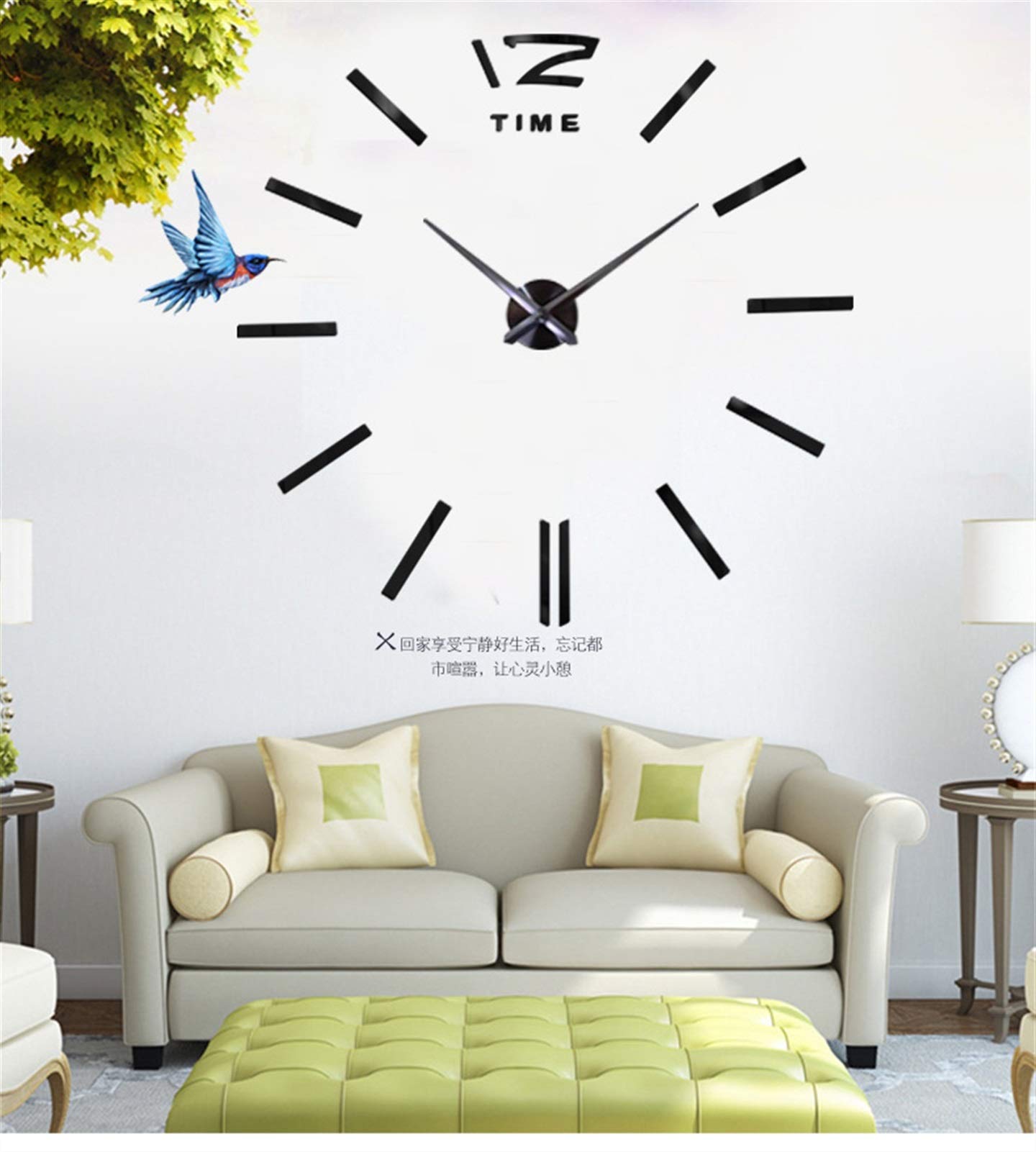 LIDU-4210 Modern 3D Acrylic Wall Clock - DIY Mirror Sticker Decor for Living Room, Bedroom & Office - Silent Quartz Movement Home Decor - Perfect for Home, Office & Gift Giving