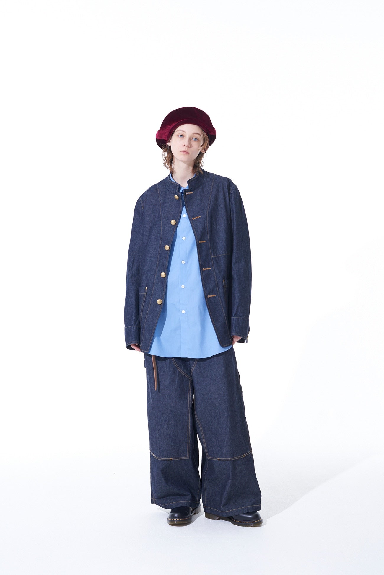 10 OZ Denim Stand Collar Coveralls Jacket - Durable Workwear for Men & Women - Perfect for Farming, Construction, and Outdoor Activities