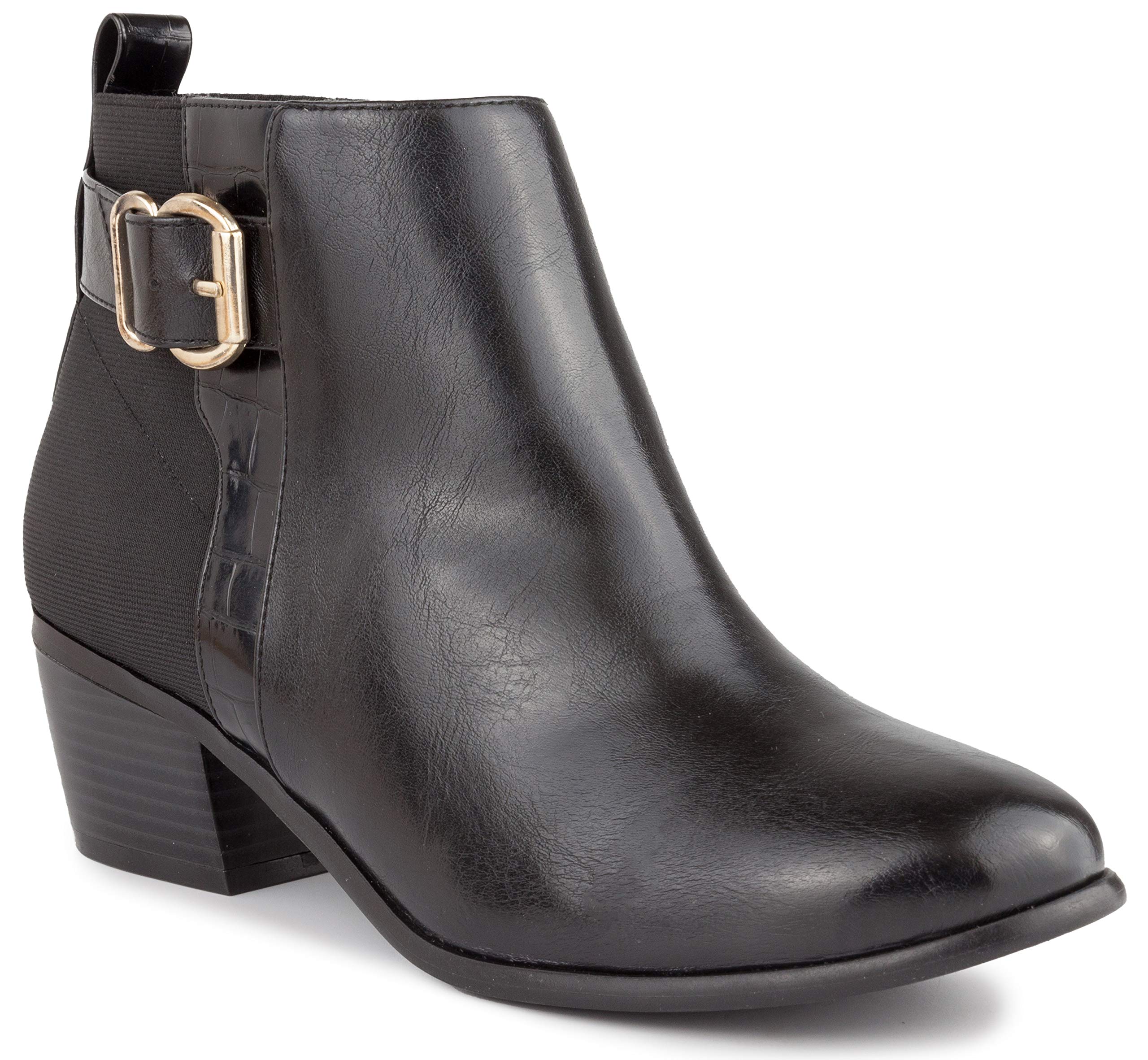 London Fog Women's Harmony Heeled Ankle Booties - Stylish Casual & Dressy Booties for Fall & Winter | Perfect for Office, Date Night & Everyday Wear