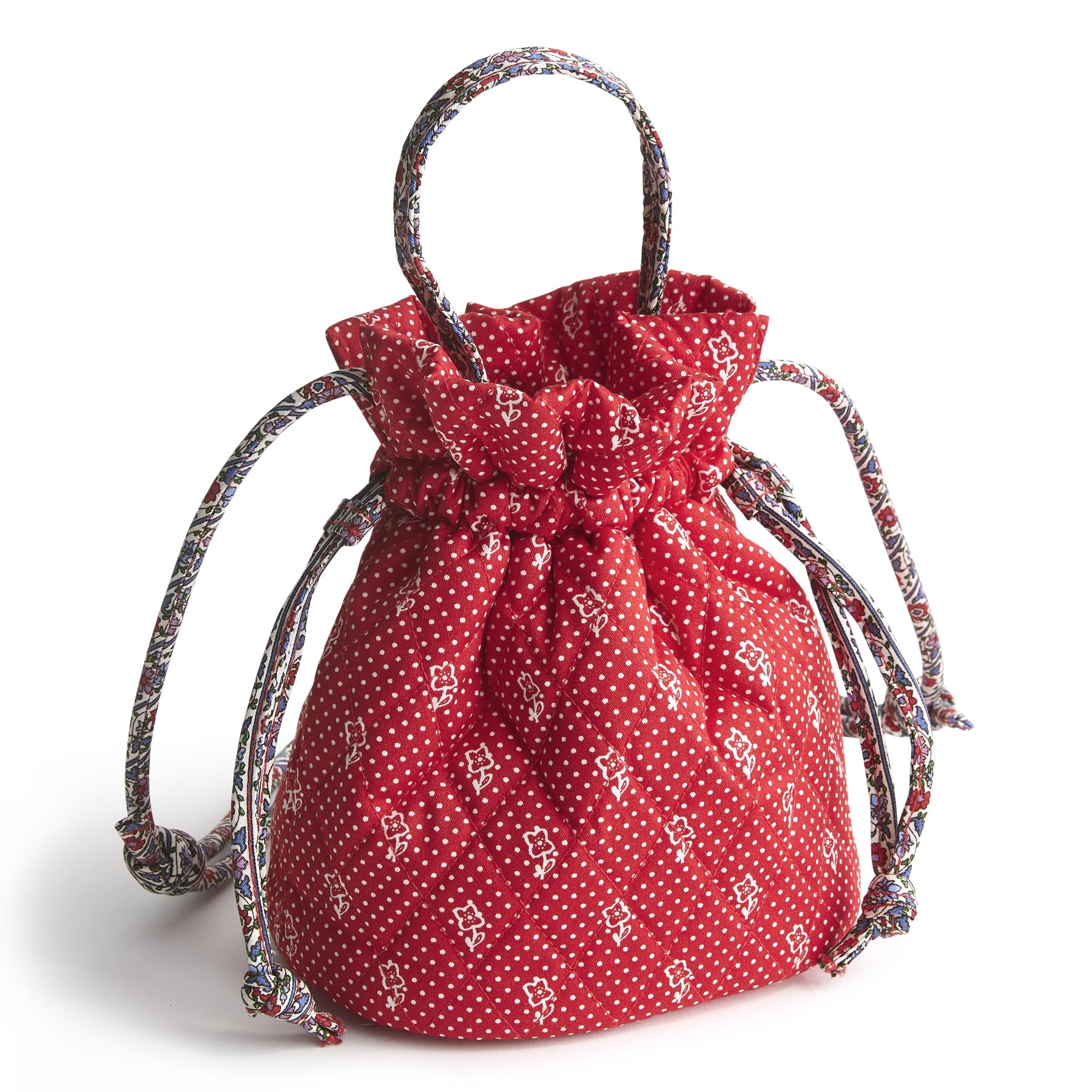 Vera Bradley Premium Cotton Tilden Drawstring Crossbody Bag - Stylish & Lightweight Purse for Women - Perfect for Travel, Shopping, and Everyday Use