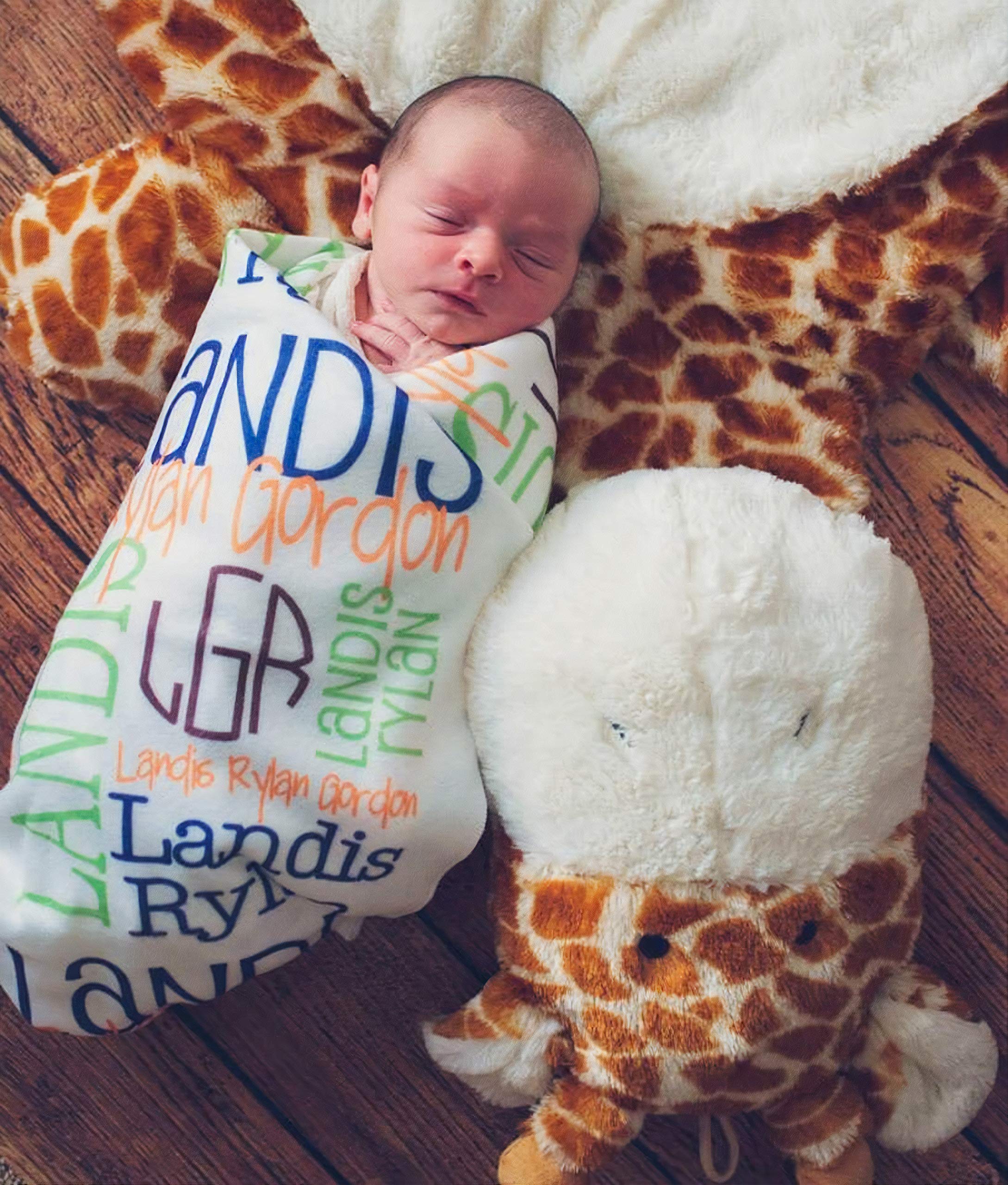 Personalized Baby Blanket for Boys with Name - Custom Newborn Blanket for Infants & Toddlers - Soft & Cozy Baby Boy Gift - Perfect for Nursery, Christening & First Birthday Presents