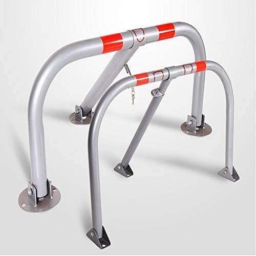 Heavy Duty Metal Parking Bollard with Lock - M-Type Security Barrier for Driveways, Parking Lots & Garages | Durable Parking Lock for Vehicle Access Control & Traffic Safety