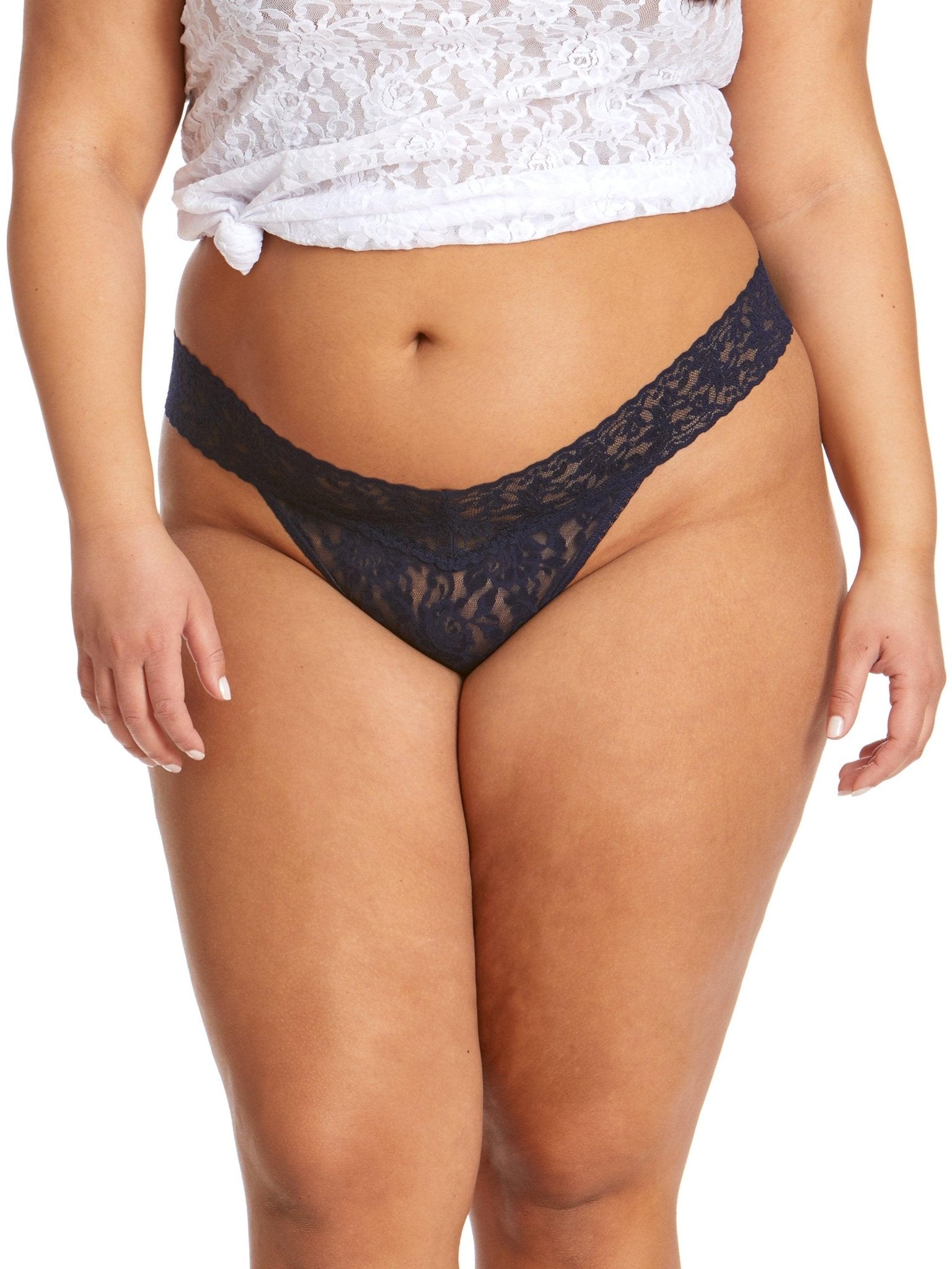 Plus Size Signature Lace® Original Rise Thong - Comfortable Women's Underwear for Everyday Wear, Special Occasions & Bridal Lingerie