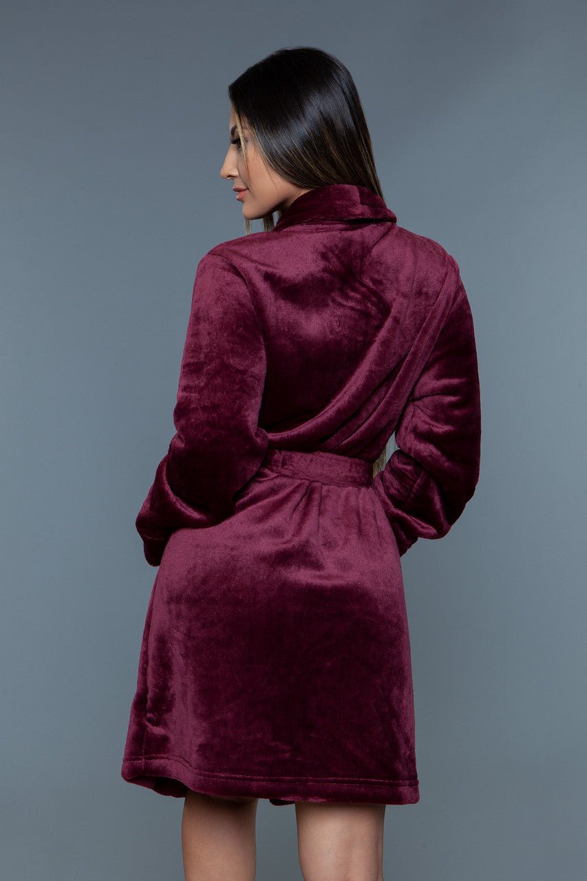 BeWicked Women's Kaylee Robe 2259 - Sexy Lingerie Robe for Women, Soft Satin Kimono with Lace Trim, Plus Size Nightwear - Perfect for Boudoir, Bridal Shower & Romantic Nights