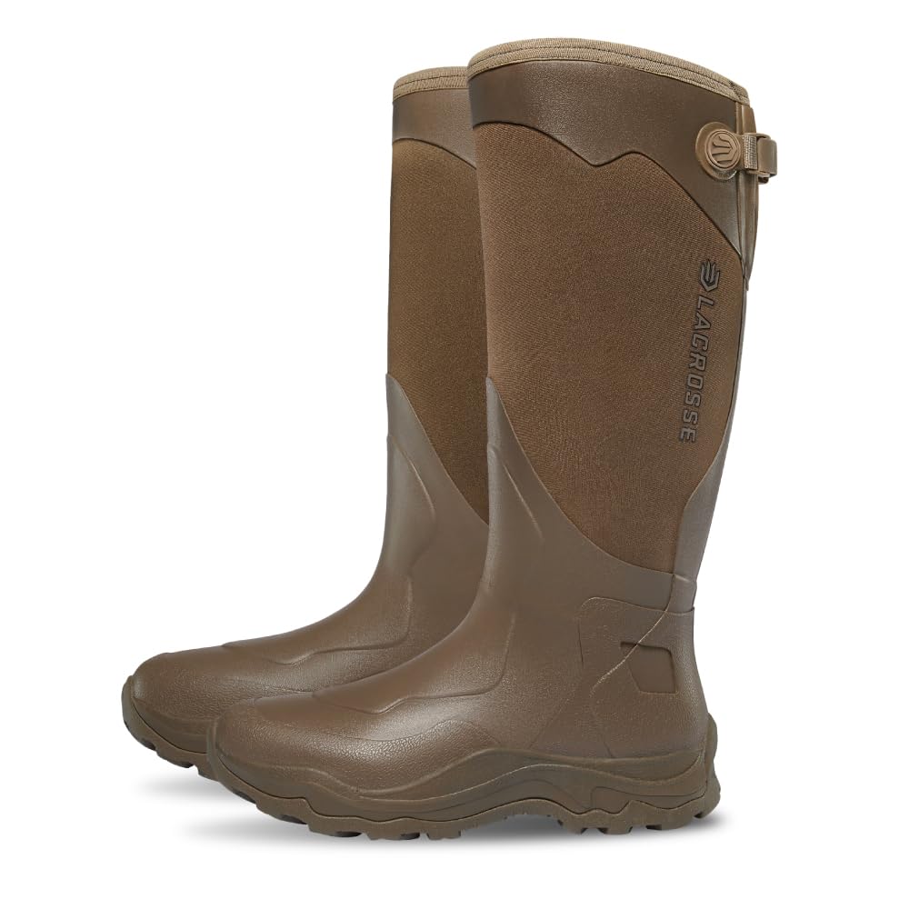 LaCrosse Men's Waterproof Hunting Boots - Insulated Rubber Boots for Outdoor Hunting, Fishing & Hiking - Durable All-Terrain Footwear for Cold Weather & Wet Conditions