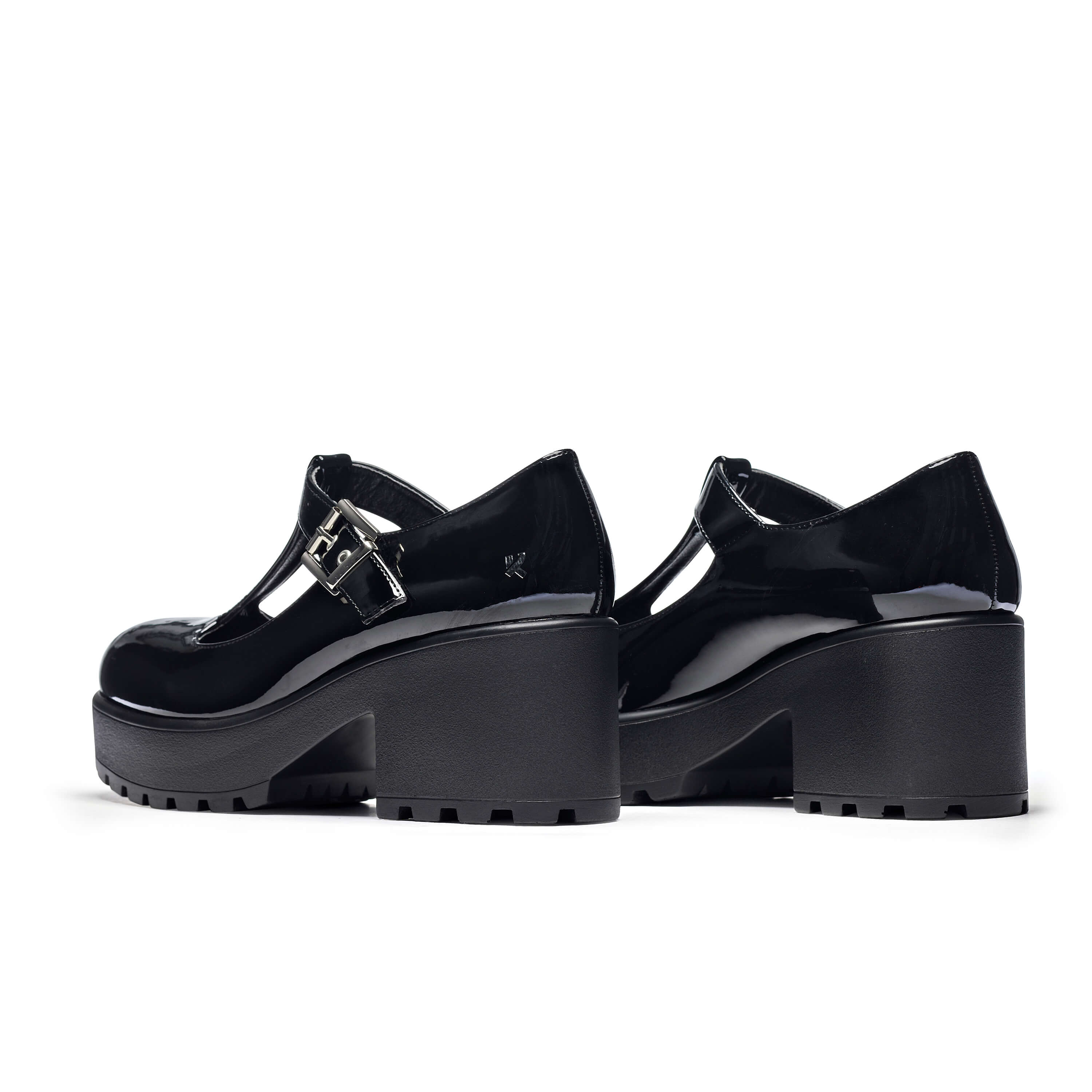 SAI Black Patent Mary Jane Shoes for Women - Classic Comfort & Style for Work, Office & Formal Occasions
