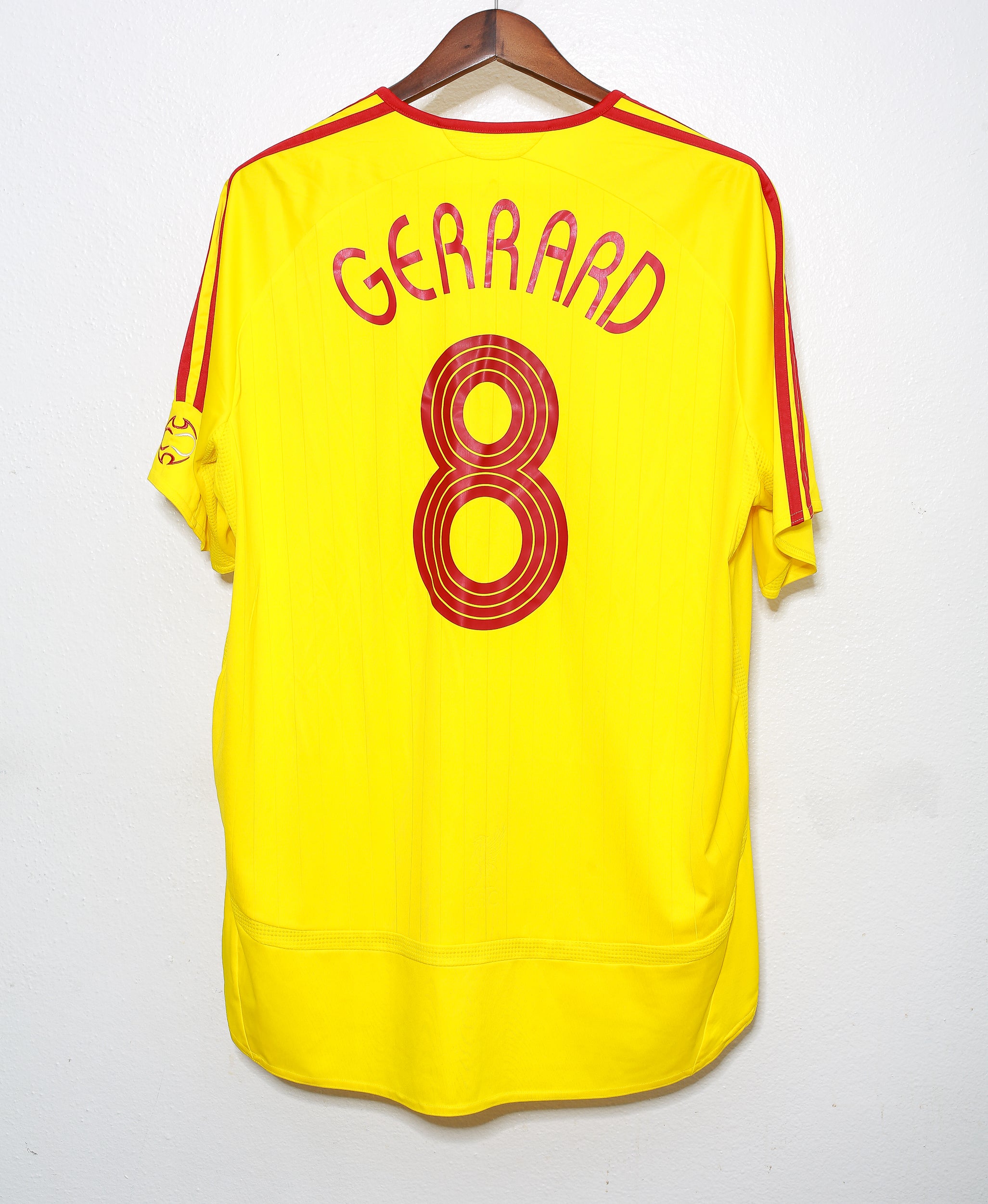 2006 Liverpool FC Away Jersey #8 Steven Gerrard - XL Size Vintage Soccer Shirt - Perfect for Football Fans, Collectors & Match Day Wear