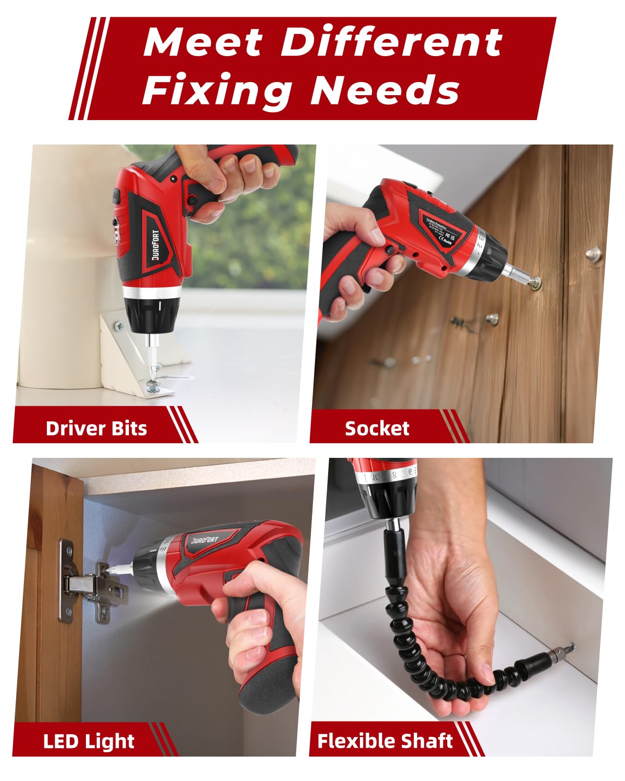 8V Cordless Electric Screwdriver Set with 89-Piece Accessories - 10Nm Rechargeable Screwdriver Kit, 10+1 Torque Settings, 2-Position Handle, Battery Indicator & LED Light - Perfect for DIY Home Repairs, Furniture Assembly, and Electronics Maintenance