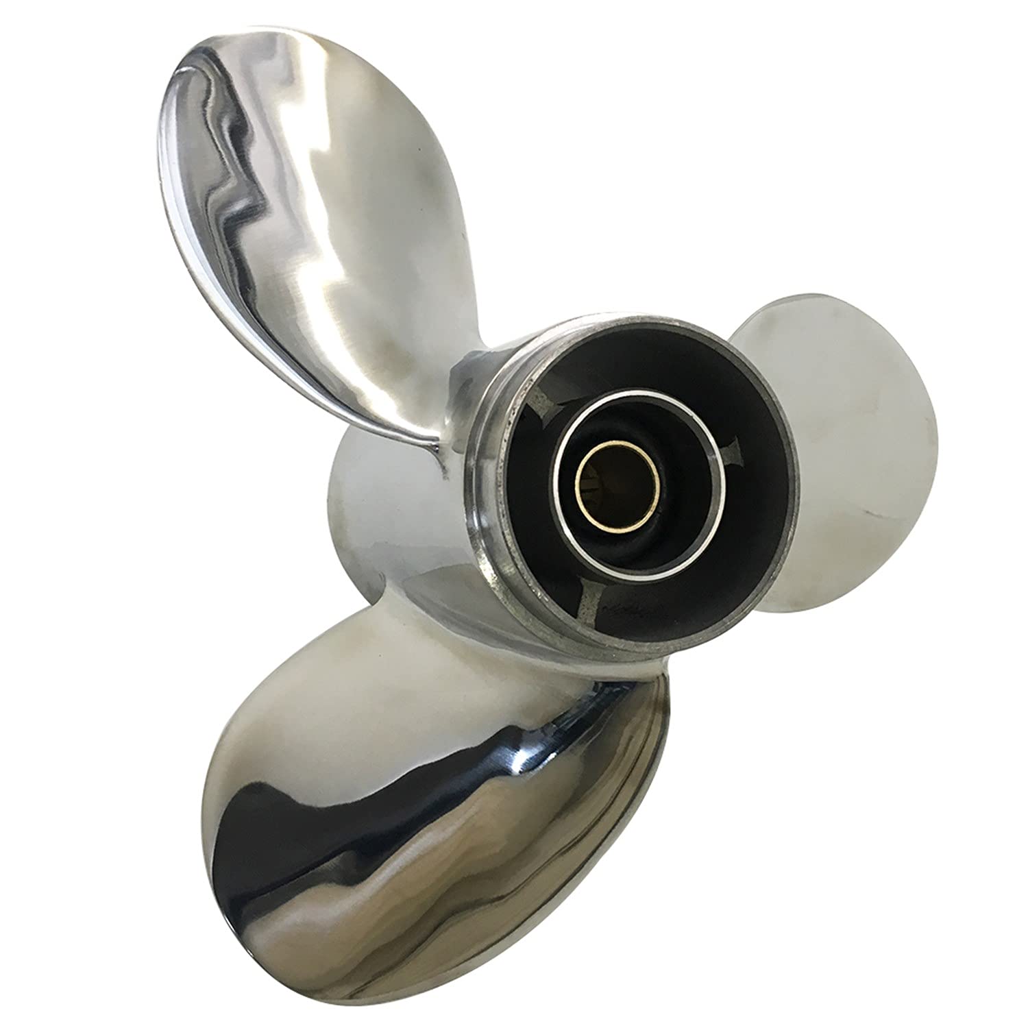 CAPTAIN Stainless Steel Propeller for Honda Outboard Engine 8hp 9.9hp 15hp 20hp - 8 Tooth Spline 58133-ZV4-010AH - Perfect for Fishing, Boating & Marine Activities