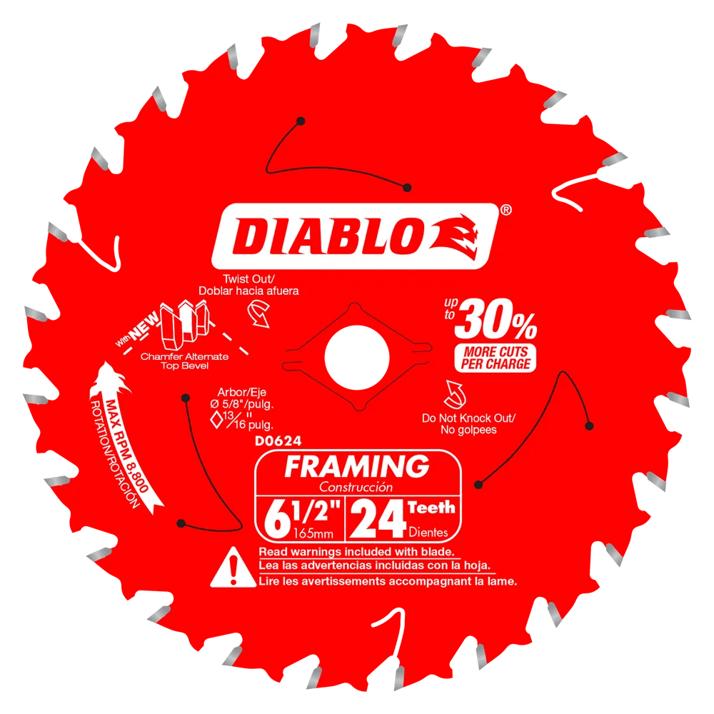 6 1/2 Inch 24 Tooth Framing Saw Blades - Pack of 20 | High-Performance Circular Saw Blades for Woodworking, Framing, and DIY Projects