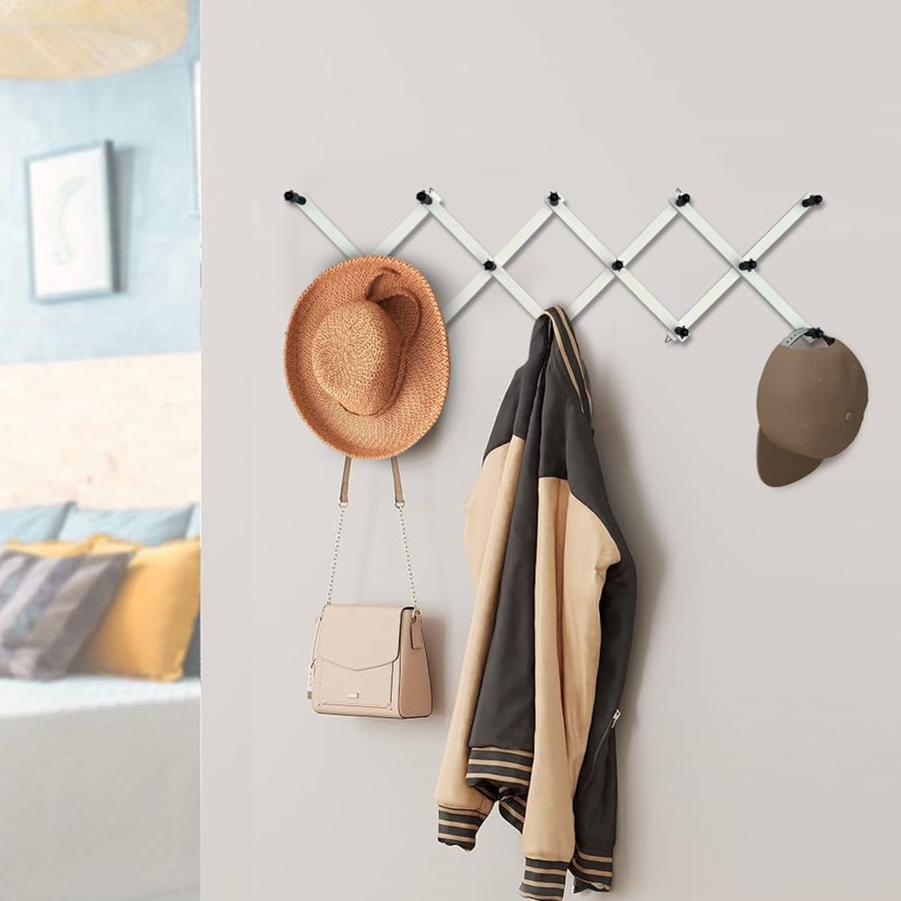 14-Peg Wall Hanger Organizer for Hats & Coats - Space Saving Storage Solution