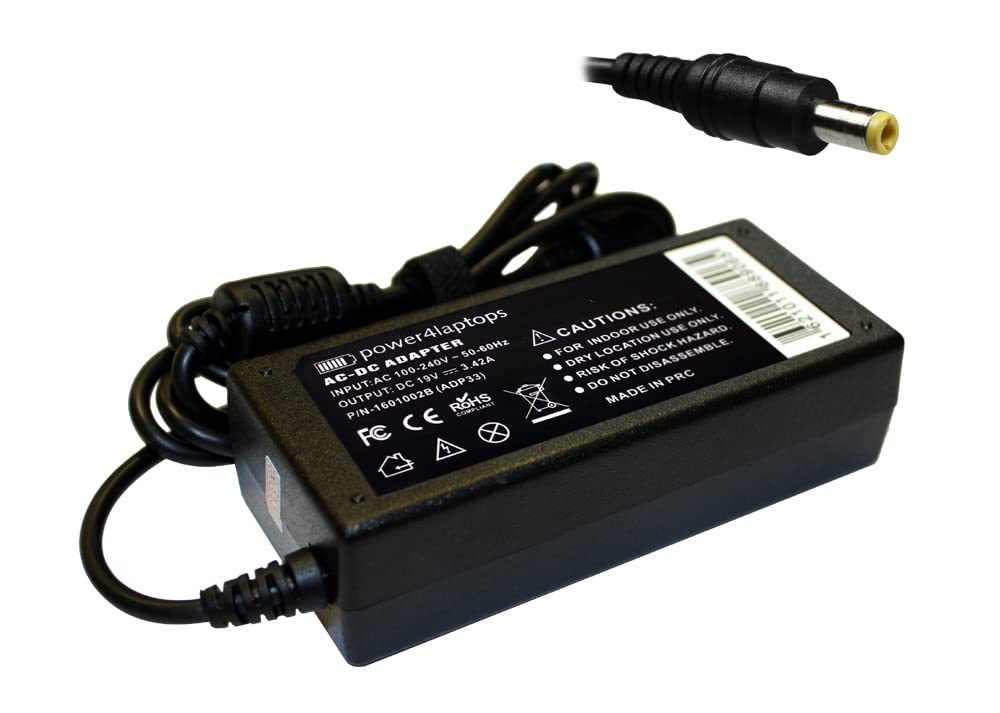 Power4Laptops 90W AC Adapter Charger for Acer Aspire 1694WLMI Laptop - Universal Power Supply Cord with Fast Charging - Perfect for Home, Office & Travel Use