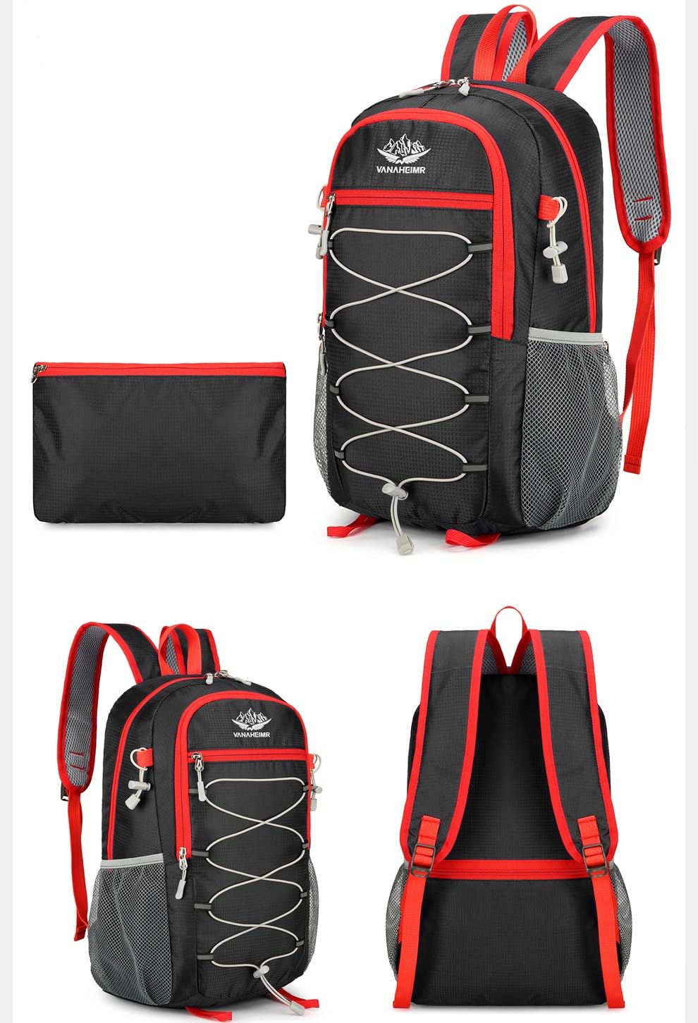 Lightweight Foldable Hiking Backpack for Camping & Travel (Black) - Perfect for Outdoor Adventures