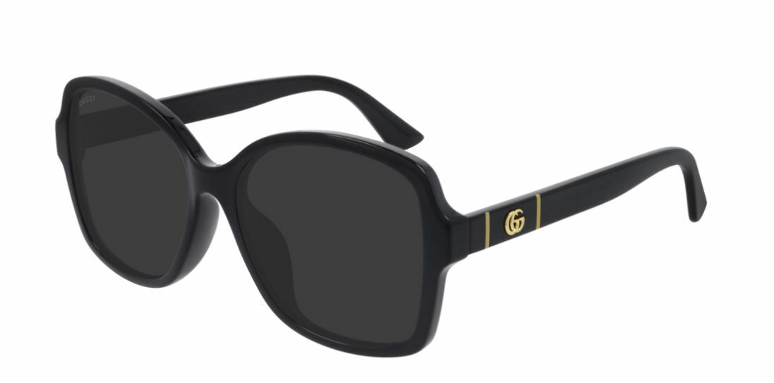 Gucci GG 0765SA 002 Black/Gray Butterfly Women's Sunglasses - UV Protection Fashion Shades for Outdoor Activities, Beach & Summer Style