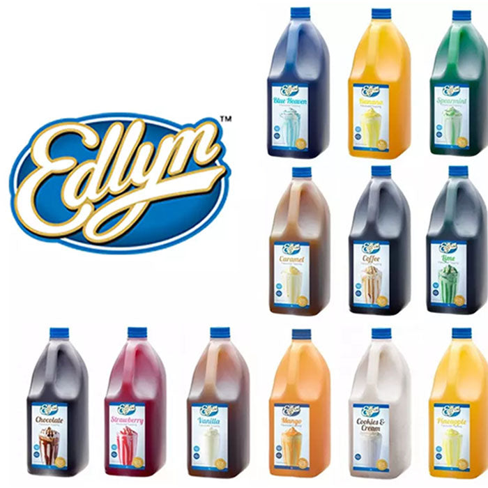 Edlyn Flavored Topping Syrup 3L (101.4 oz) - Premium Dessert Sauce for Ice Cream, Coffee, Milkshakes & Baking - Vanilla, Chocolate & Caramel Options