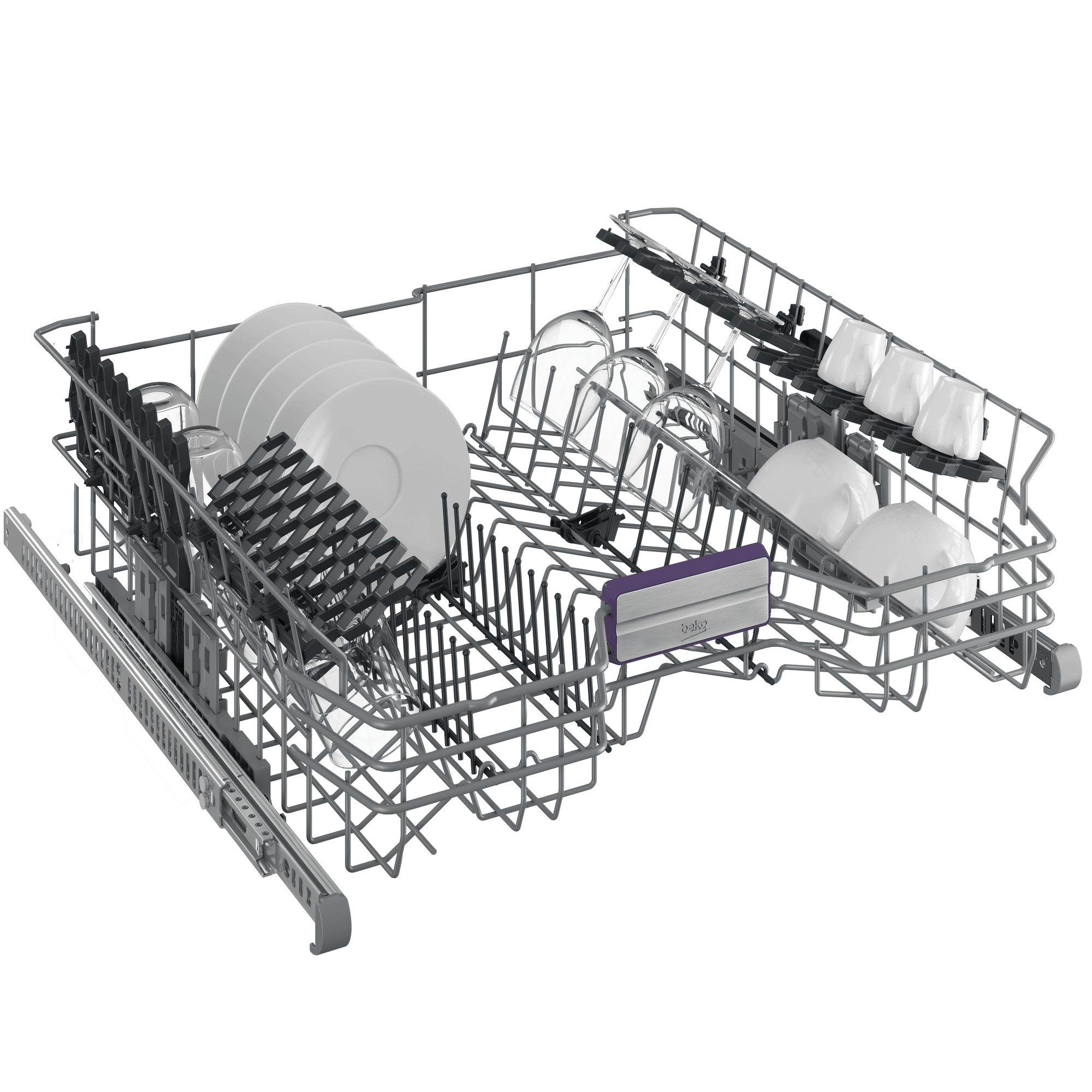 Beko DDT38532XHW 16 Place Settings Tall Tub Dishwasher - 45.0 dBA Ultra Quiet, Energy Efficient for Large Families | Perfect for Open Kitchen & Entertaining Guests