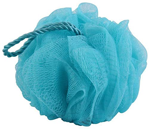 Natural Round Bath Sponge Loofah & Back Scrubber for Women & Men - Exfoliating Shower Pouf (4-Pack, Assorted Colors) - Perfect for Daily Body Wash & Skin Exfoliation in Bath or Shower