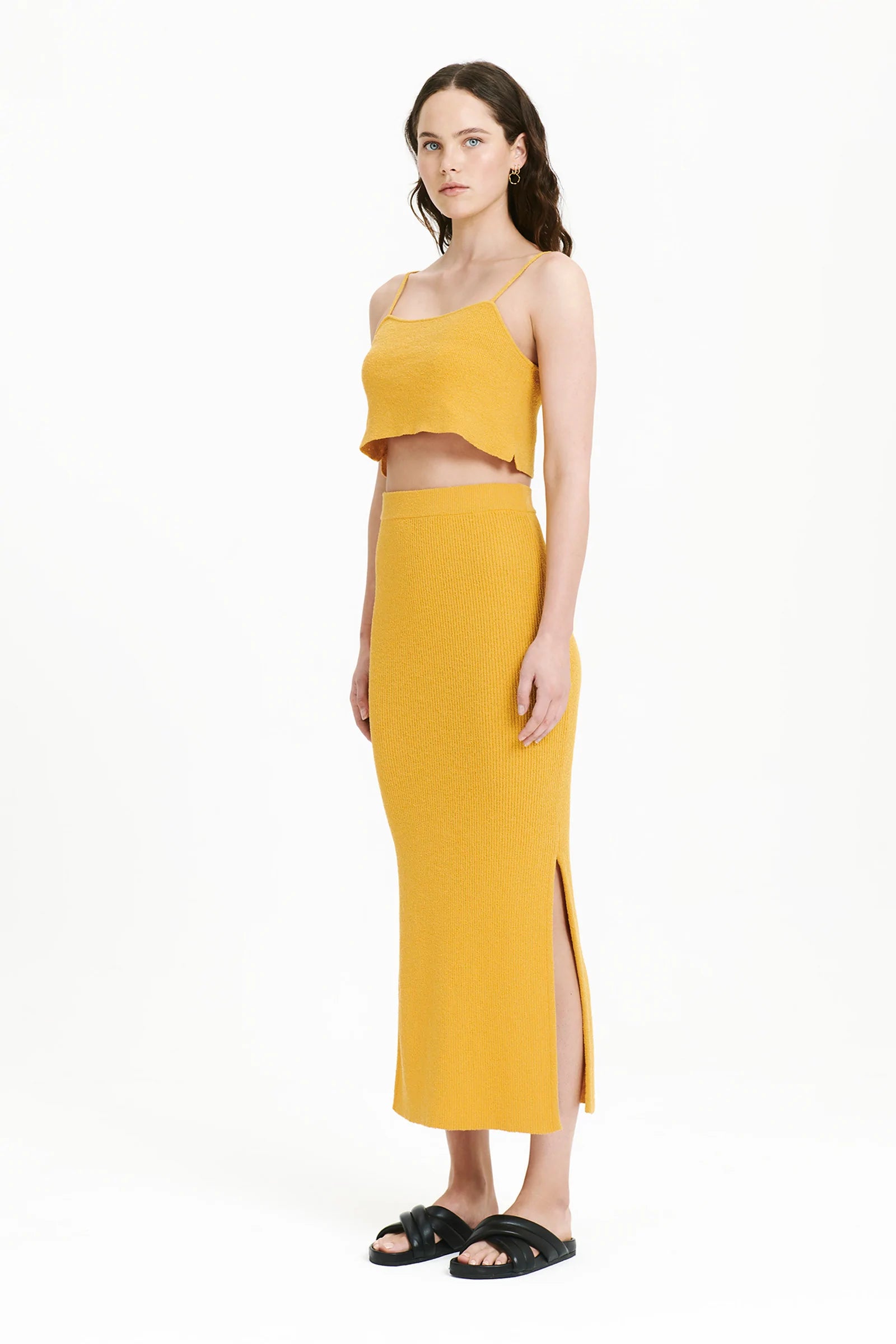Binx Skirt for Women - Stylish Mango Color Flowy A-Line Skirt | Perfect for Summer, Beach, and Casual Outfits