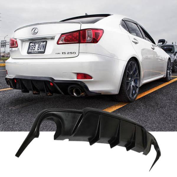 2006-2013 Lexus IS250 IS350 Rear Bumper Lip Diffuser - Wald & DMR Style Carbon Fiber Rear Diffuser for Enhanced Aerodynamics & Sporty Look - Perfect for Car Enthusiasts & Street Racing Upgrades