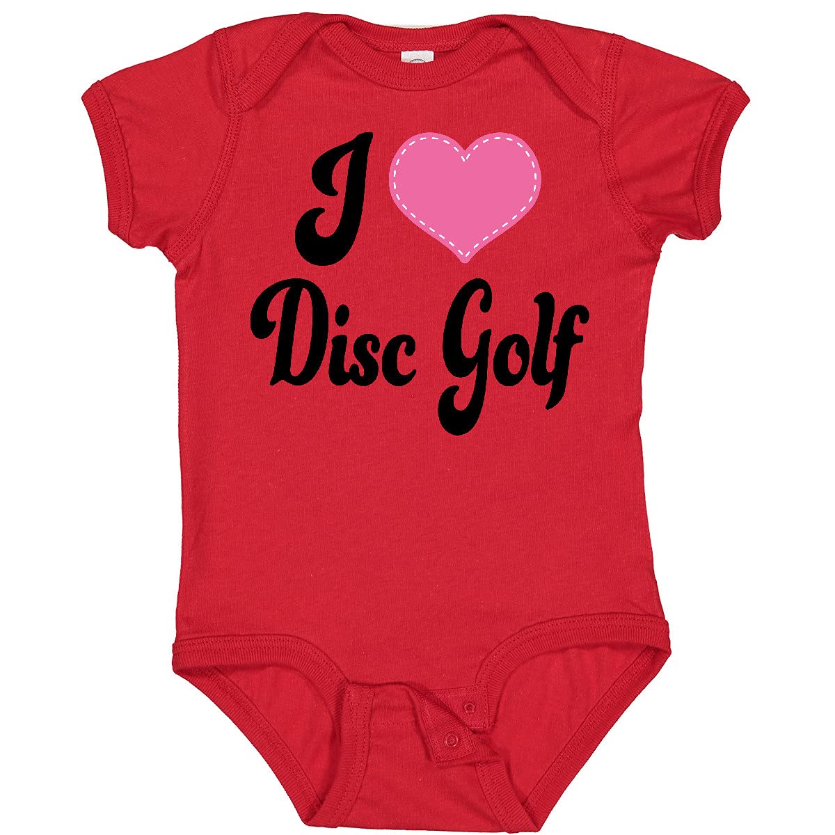 Inktastic I Love Disc Golf Baby Bodysuit - Cute & Comfortable Infant Onesie for Disc Golf Fans - Perfect for Playtime, Family Outings & Sports Events