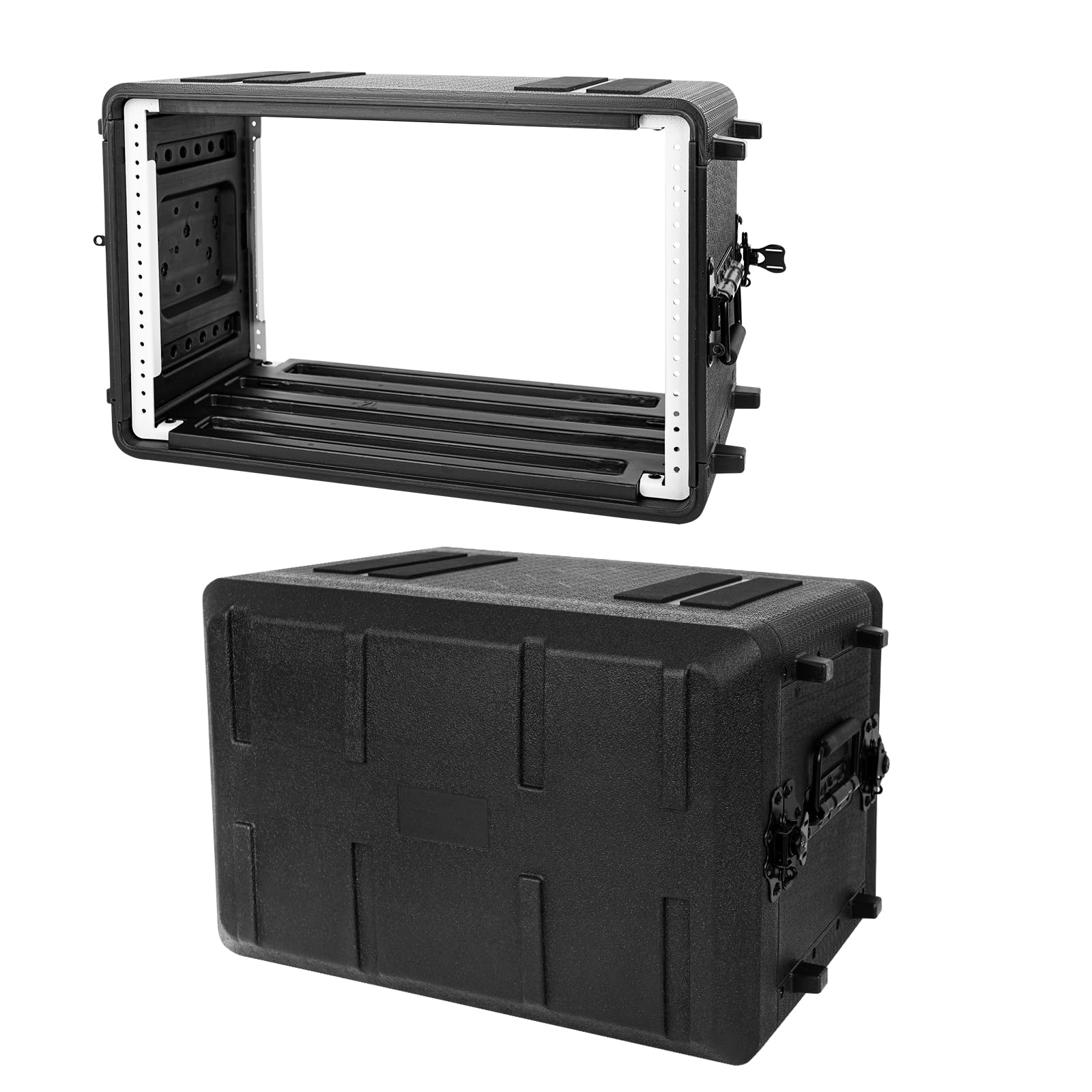 6U Rack Mount Case - Heavy Duty Molded Amplifier & Pro Audio Equipment Case for PA, DJ, Flight & Road Travel - Waterproof Protective Hard Case with Custom Foam for Wireless Mic Systems, Amps, Effects & Mixers - Perfect for Live Gigs, Studio Use & Secure Equipment Transport